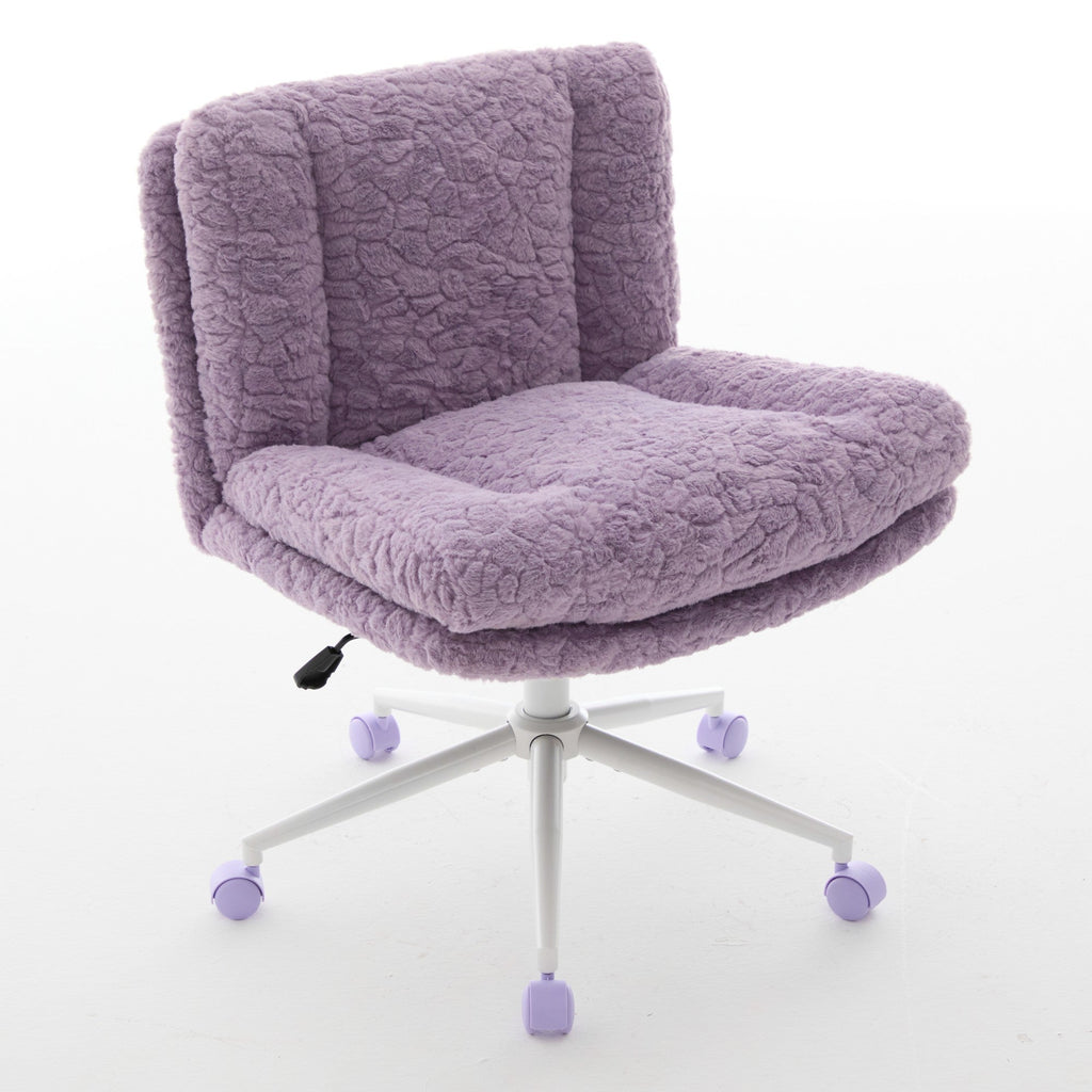 W26.4 inch Wider Artificial Rabbit Hair Home Office Chair