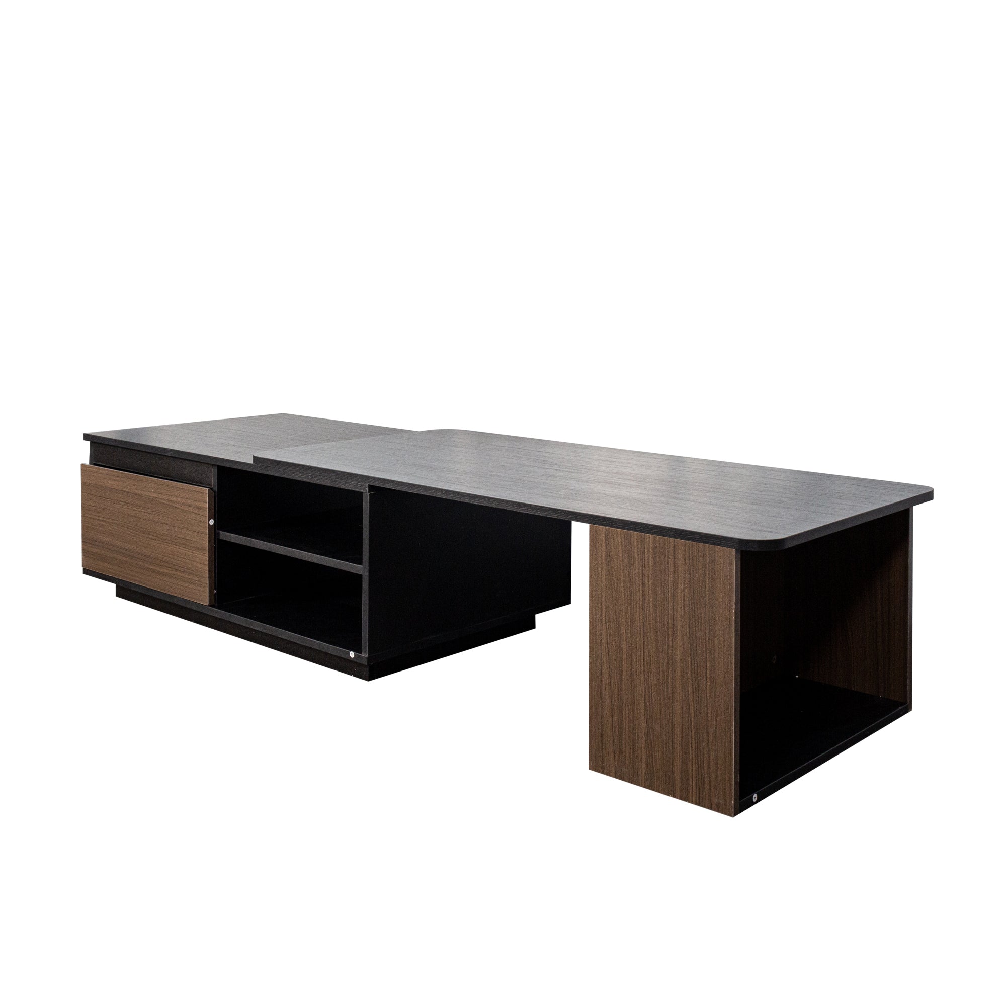Extendable Length Adjustable Wood Coffee Table