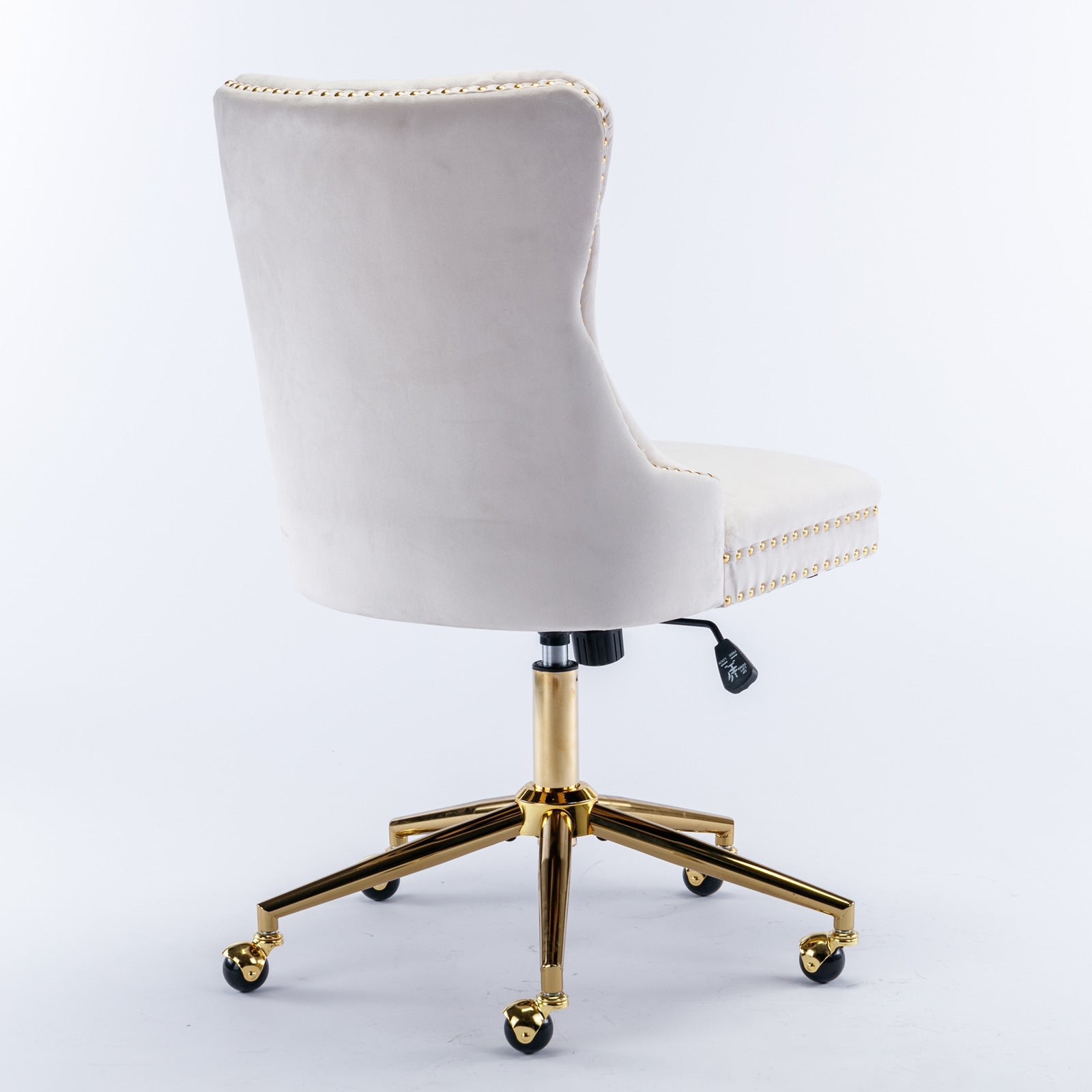 Adjustable Velvet Upholstered Tufted Button Home Office Chair