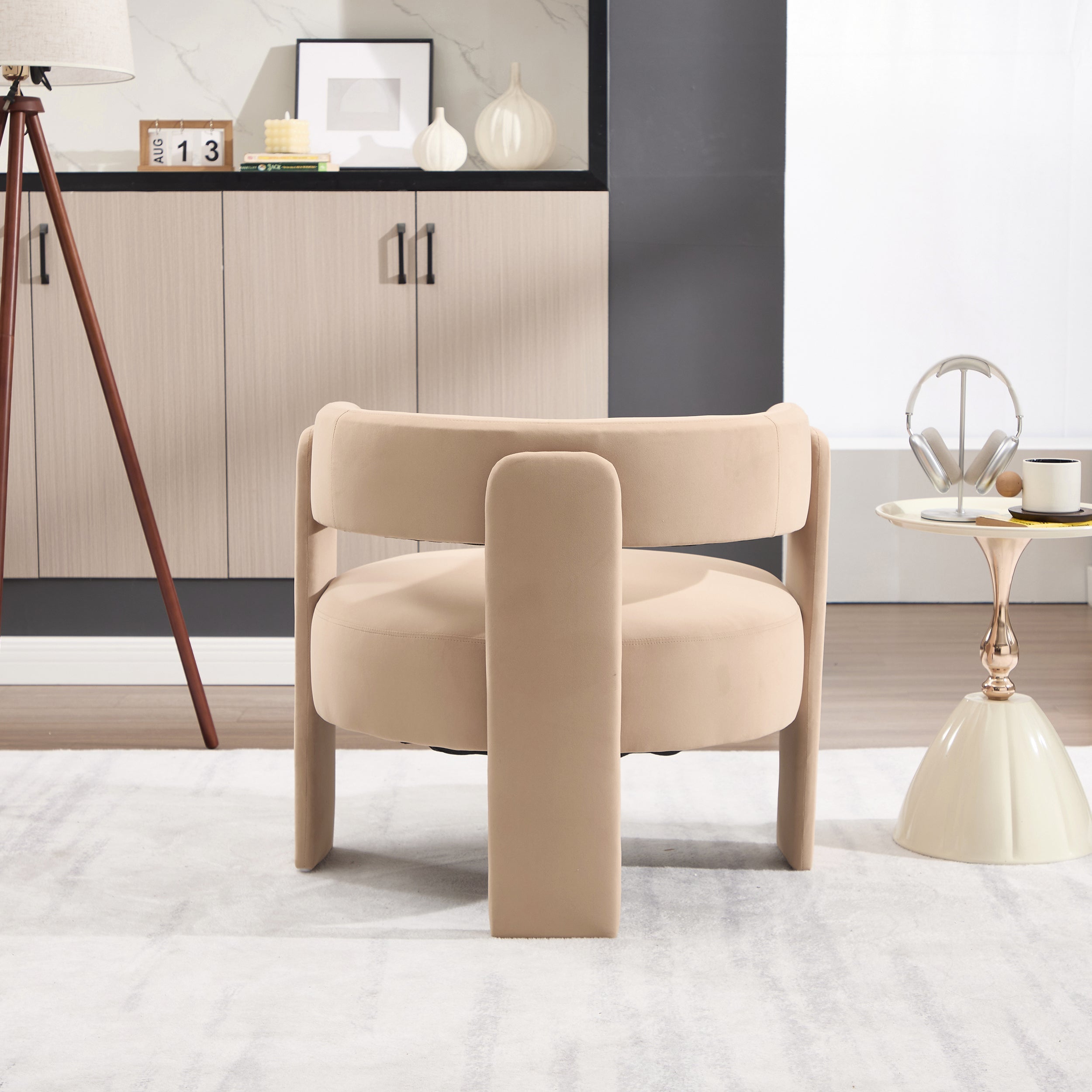 Mid-Century Velvet Comfy Single Sofa Accent Chair