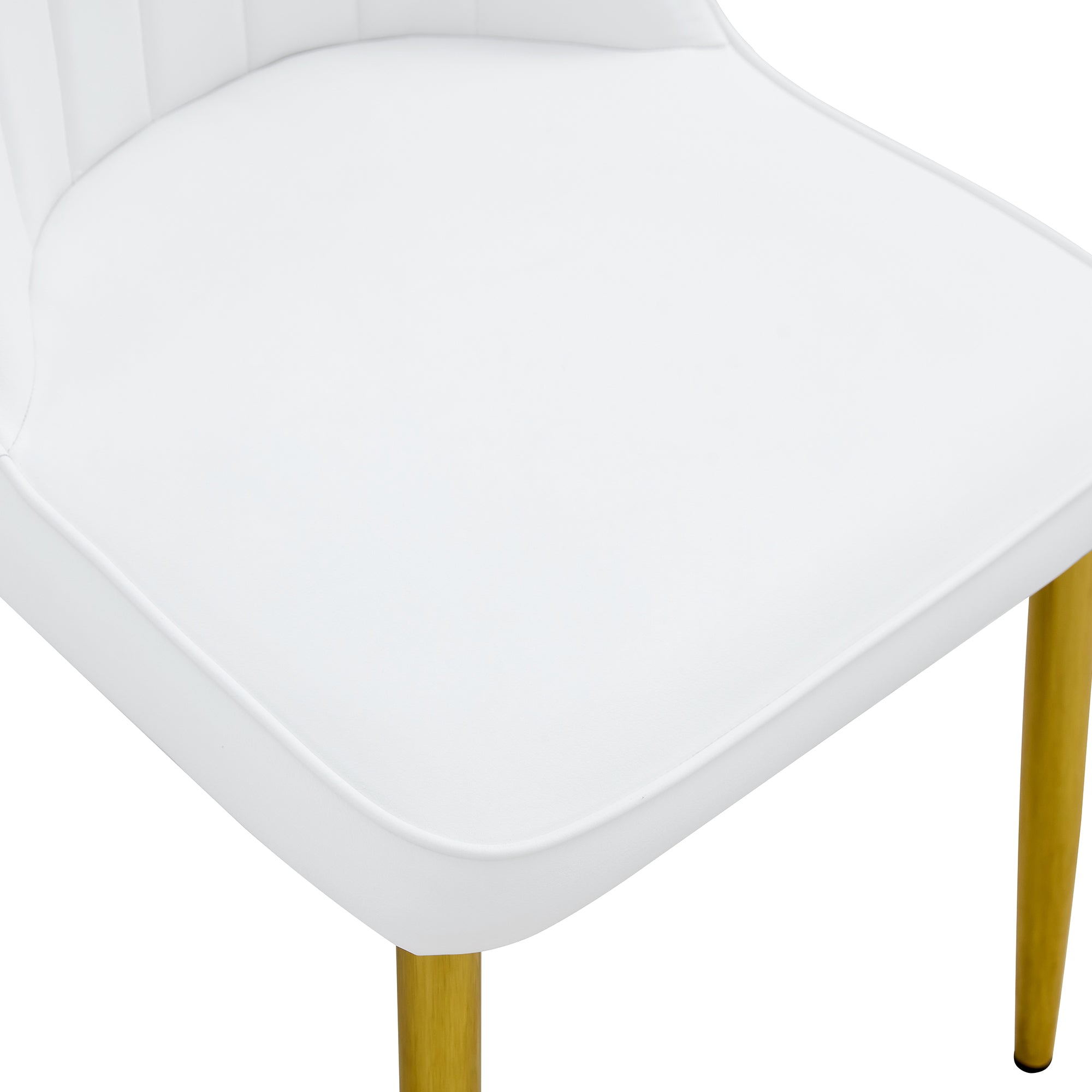 Modern Dining Chairs with Sleek PU leather Backrest (Set of 2)