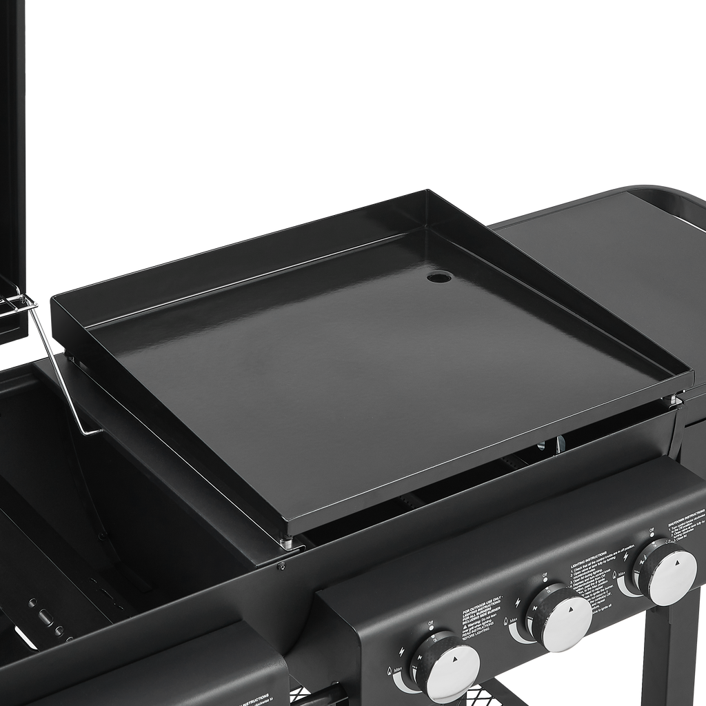 All-in-One 5 Burner Propane Gas Grill Griddle Combo 56000 BTU Heavy Duty Backyard BBQ