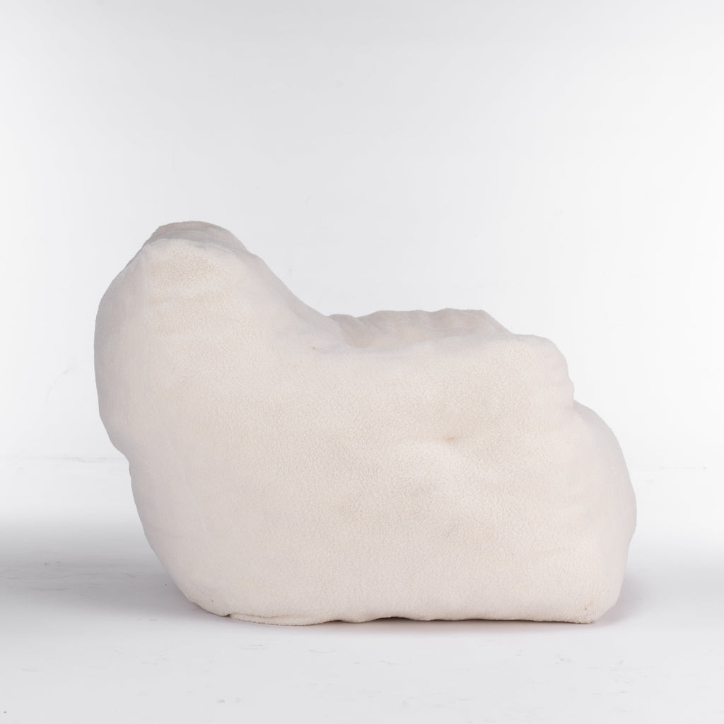Teddy Fabric Tufted Foam Bean Bag Chair with Memory Sponge