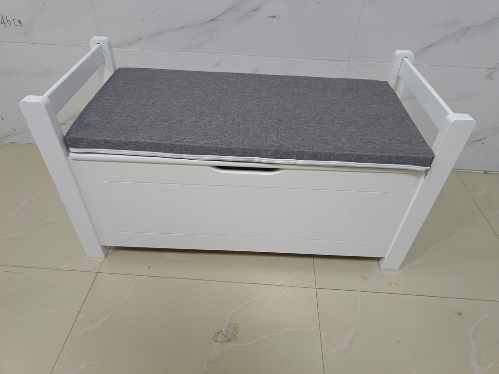 Kids Toy Box Chest Large Storage Cabinet with Cushion Seat