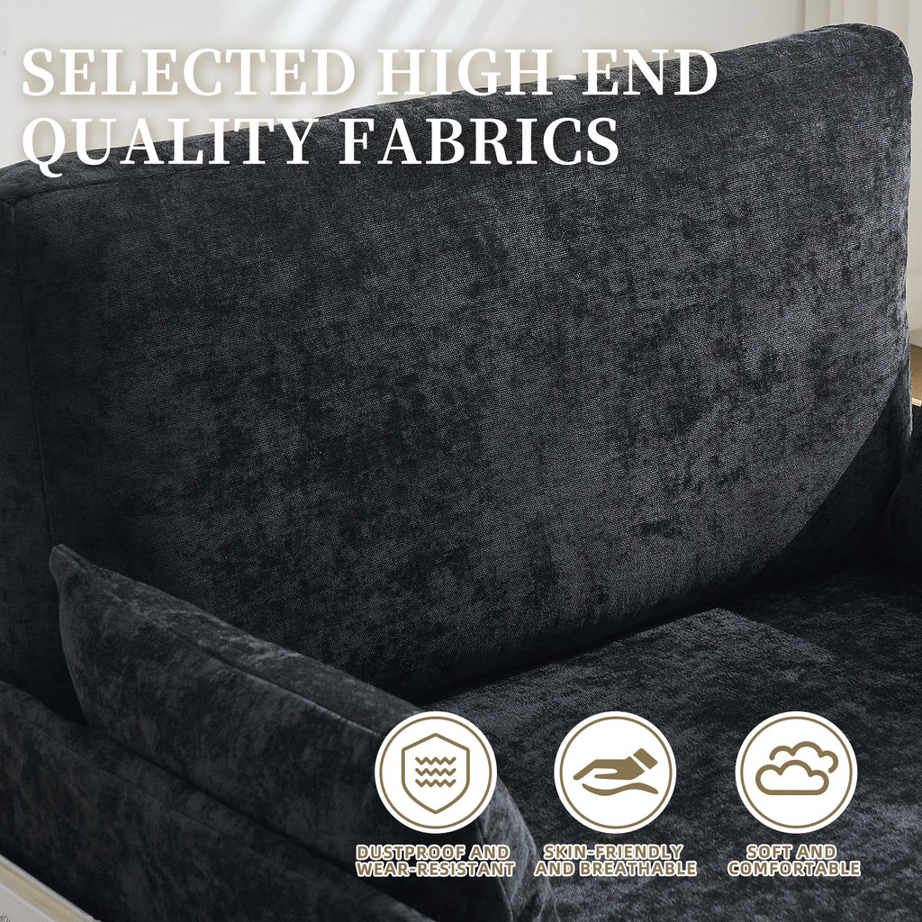 Mid-Century Modern Foldable Sofa Bed Recliner