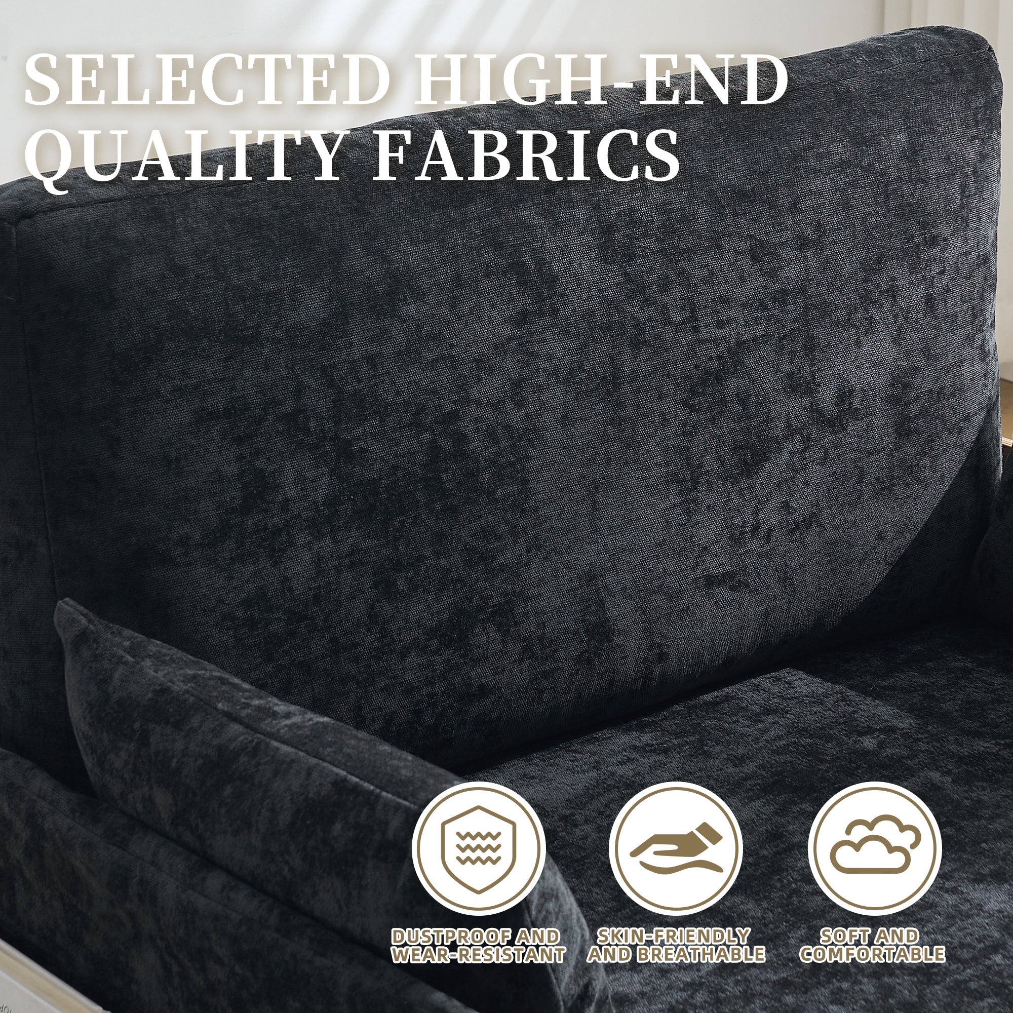 Mid-Century Modern Foldable Sofa Bed Recliner