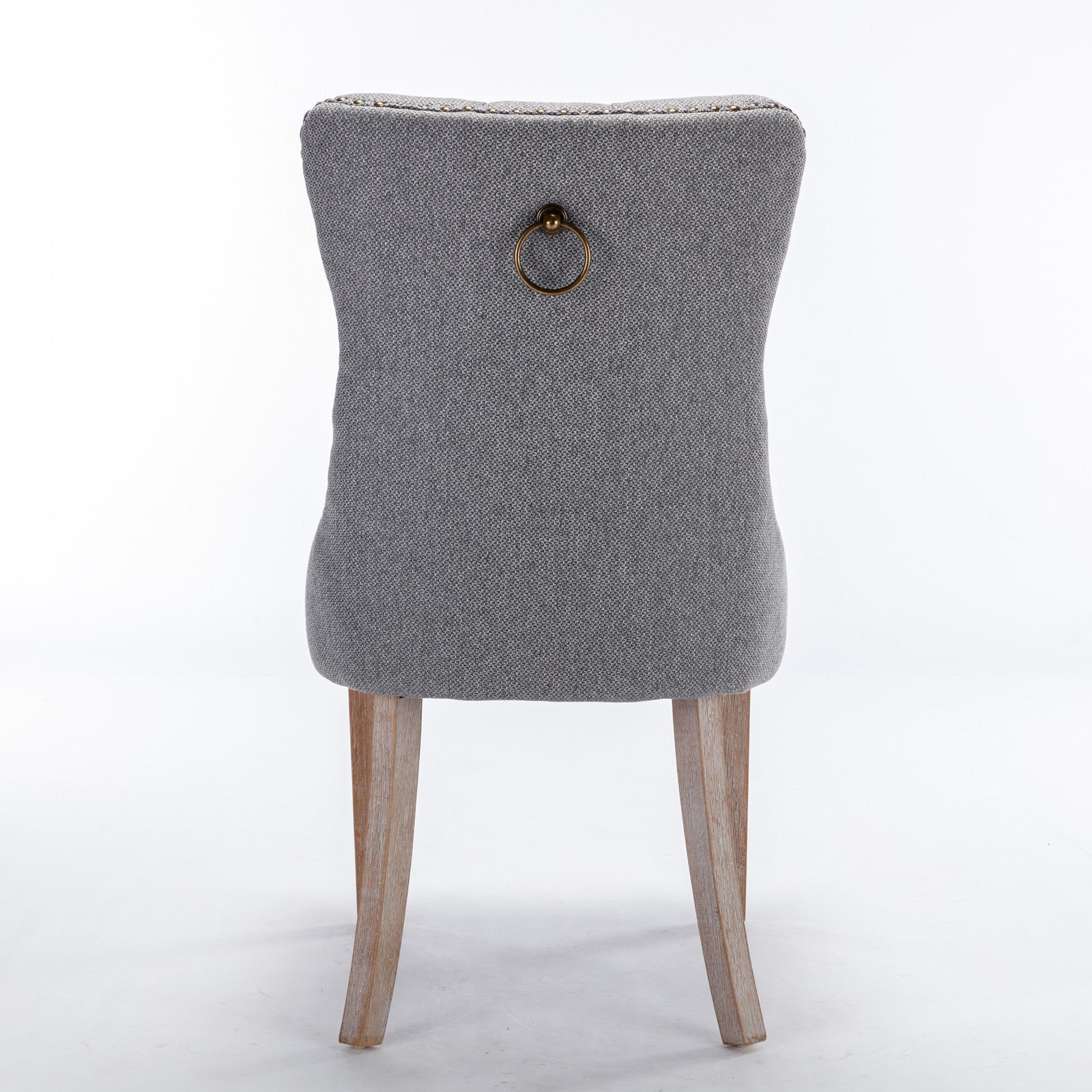 Linen Contemporary Tufted Flax Upholstered Dining Chairs (Set of 2)