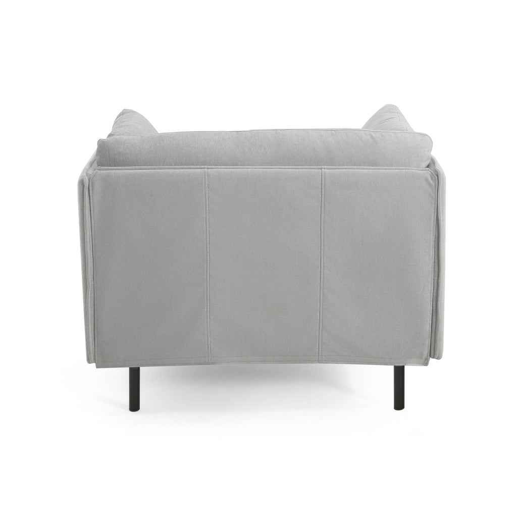 Vintage Grey 39' Lounge Chair with Polyester Upholstery