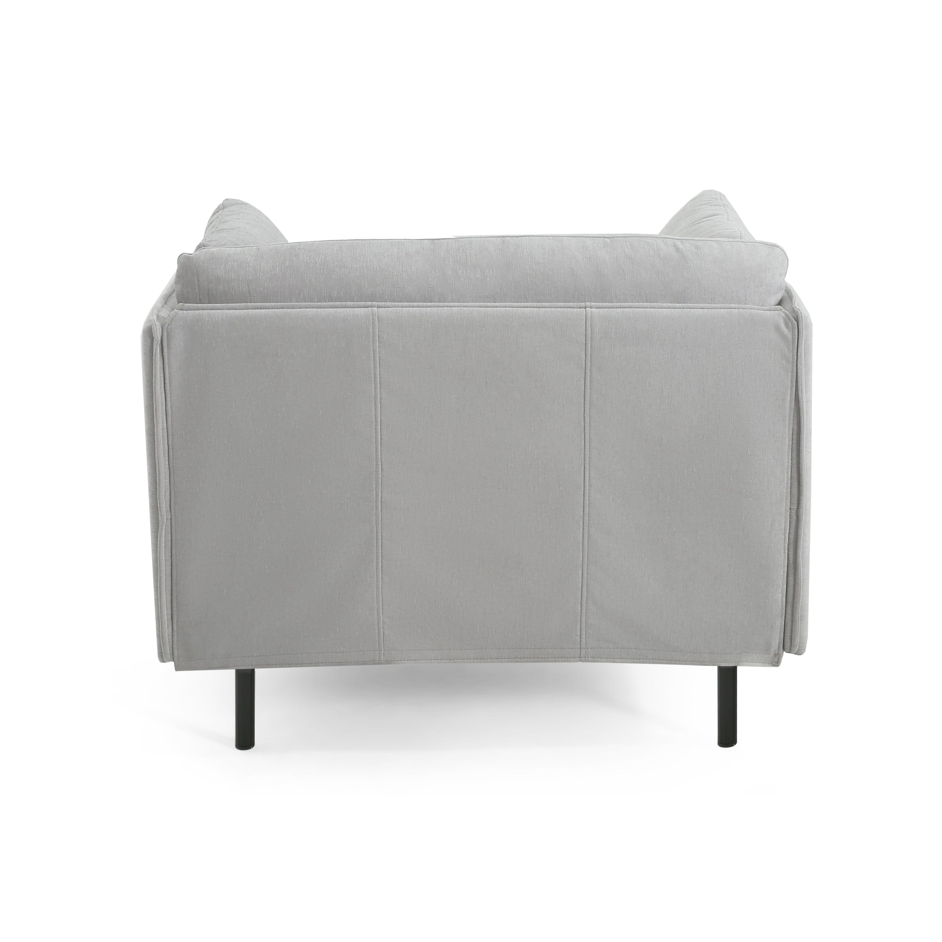 Vintage Grey 39' Lounge Chair with Polyester Upholstery