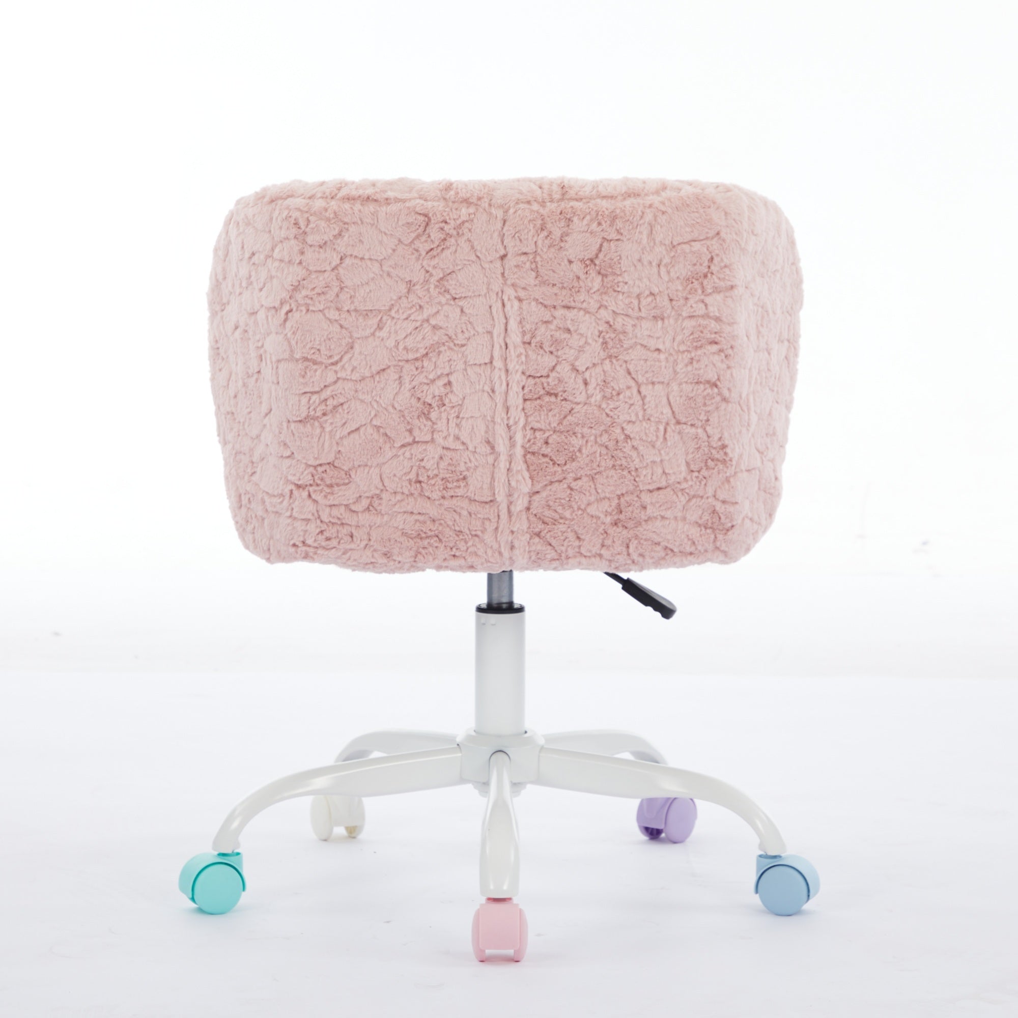 Artificial Rabbit Hair Adjustable Office Chair with Metal Base