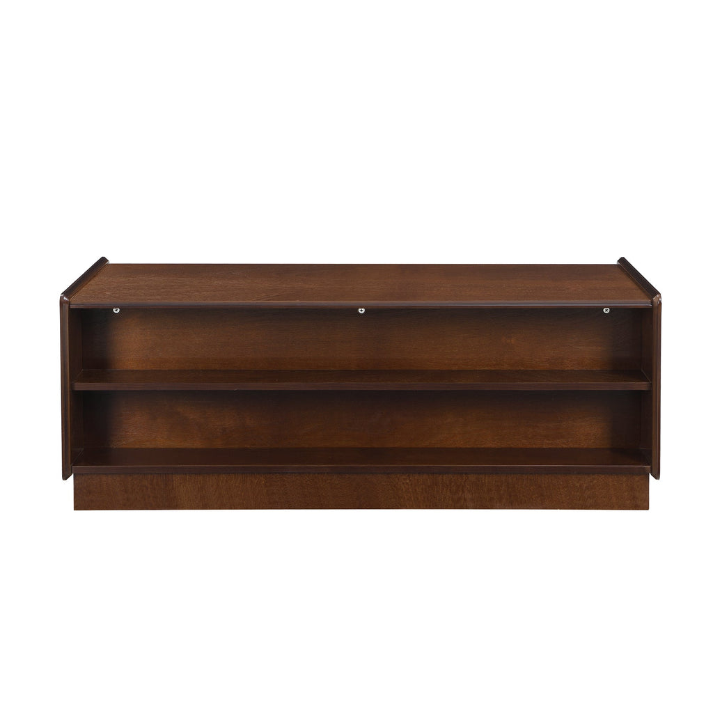 Modern 47.2' Wood Coffee Table with Fluted Style