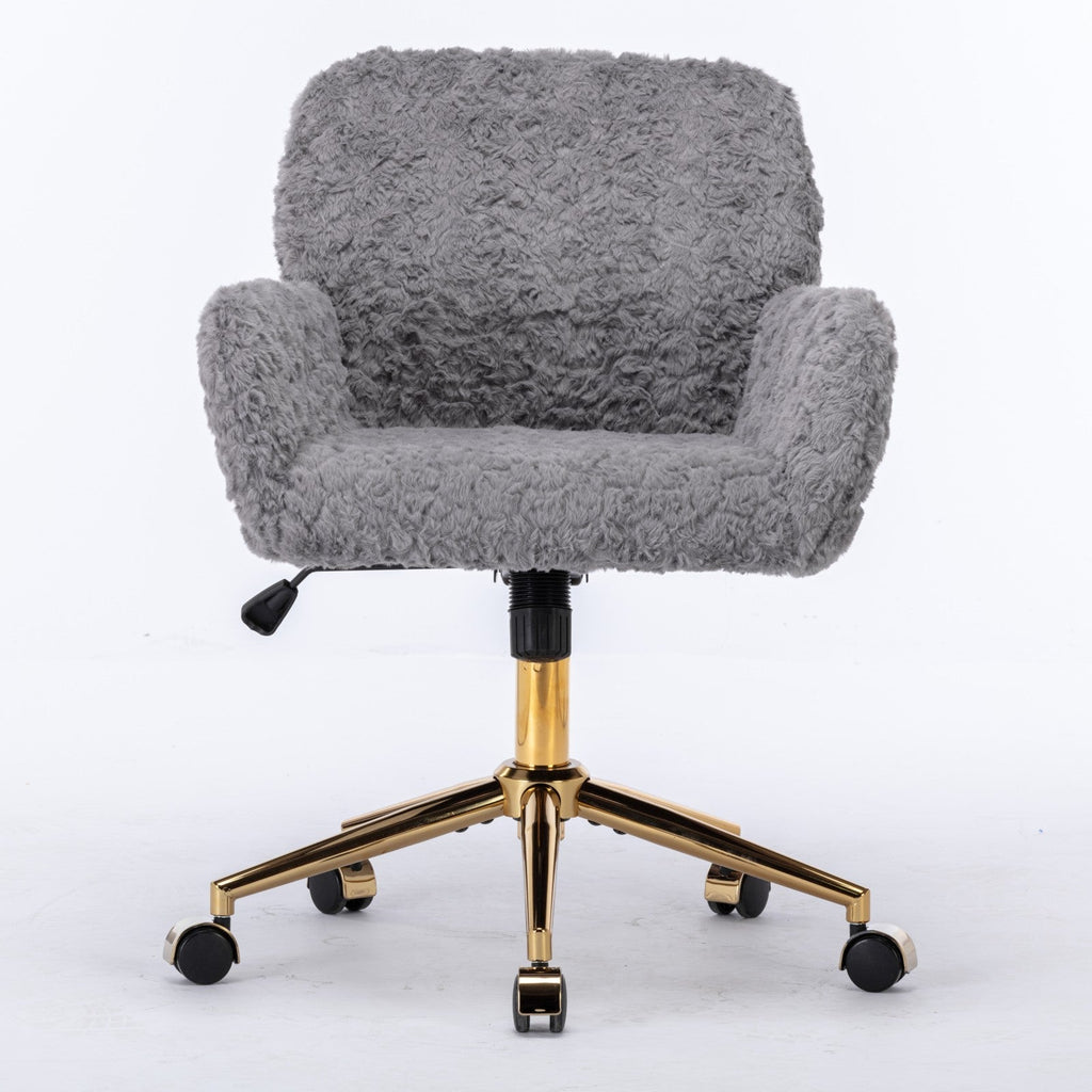 Violet Velve Home Office Chair with Golden Metal Base