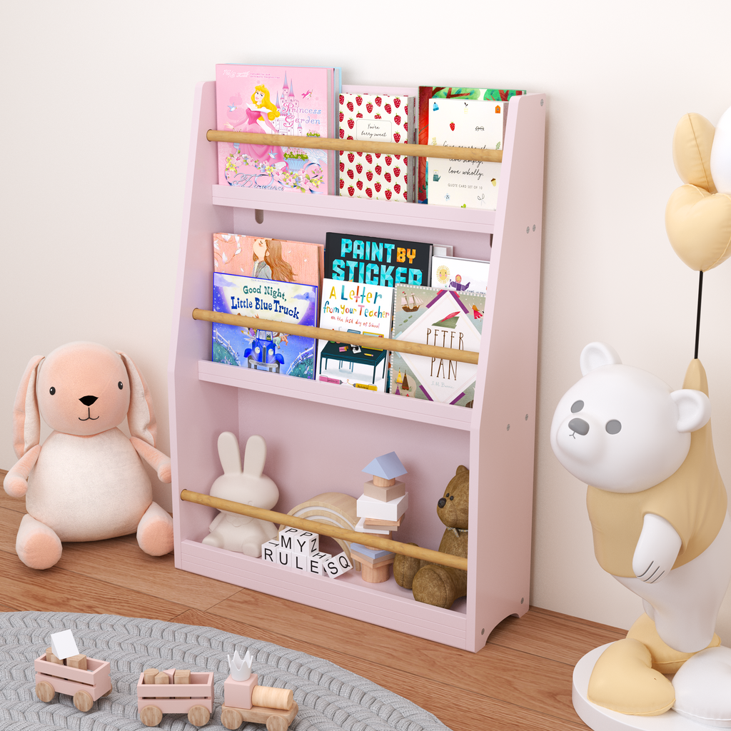 3 Tier Montessori Kids Book Display Rack