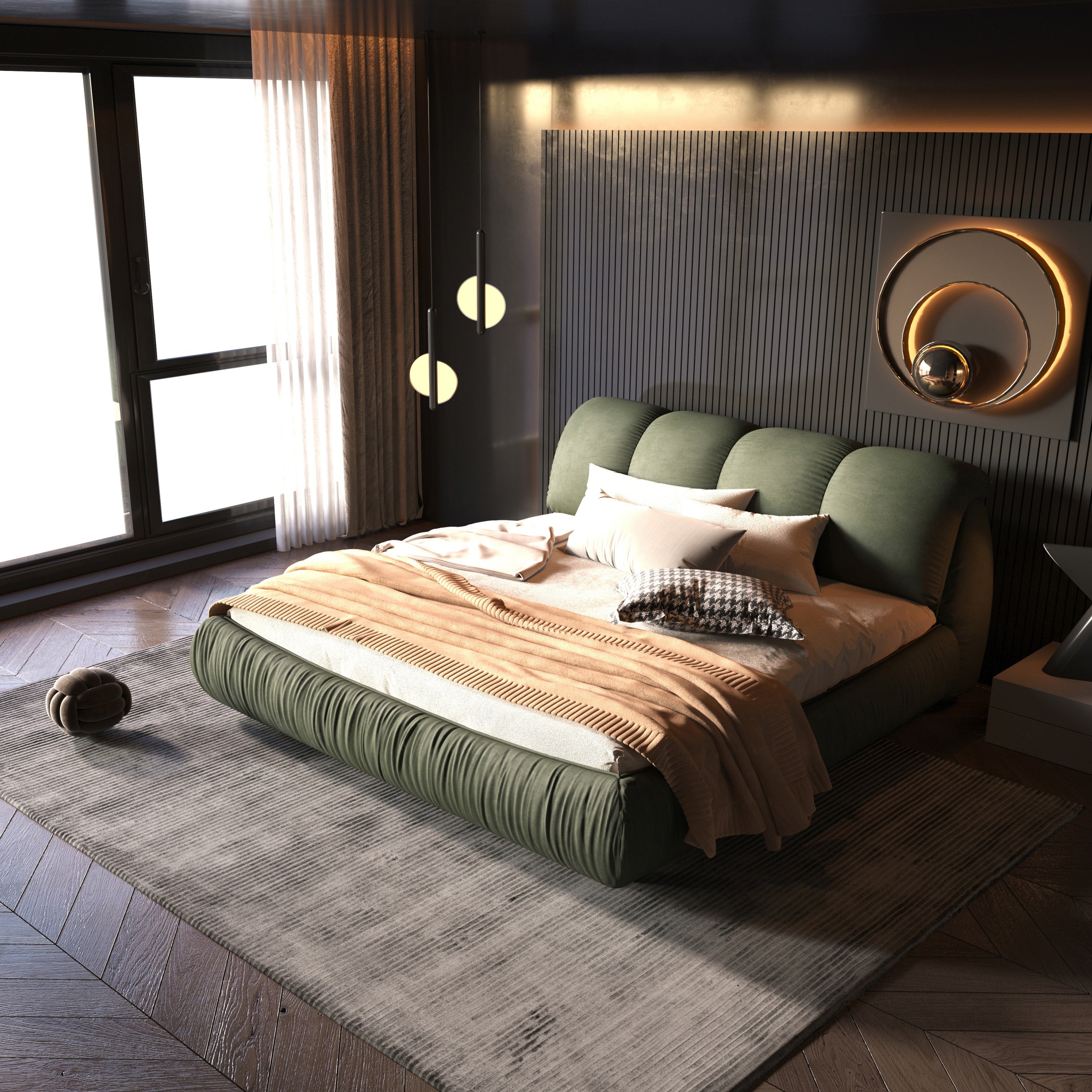 King/Queen Size Luxury Upholstered Platform Bed