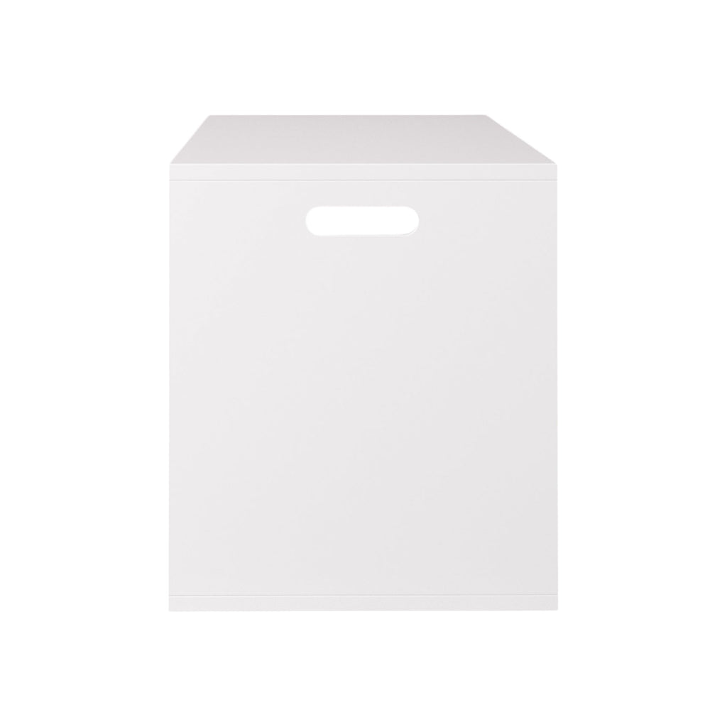 White Wooden Open Toy Storage Box for Kids