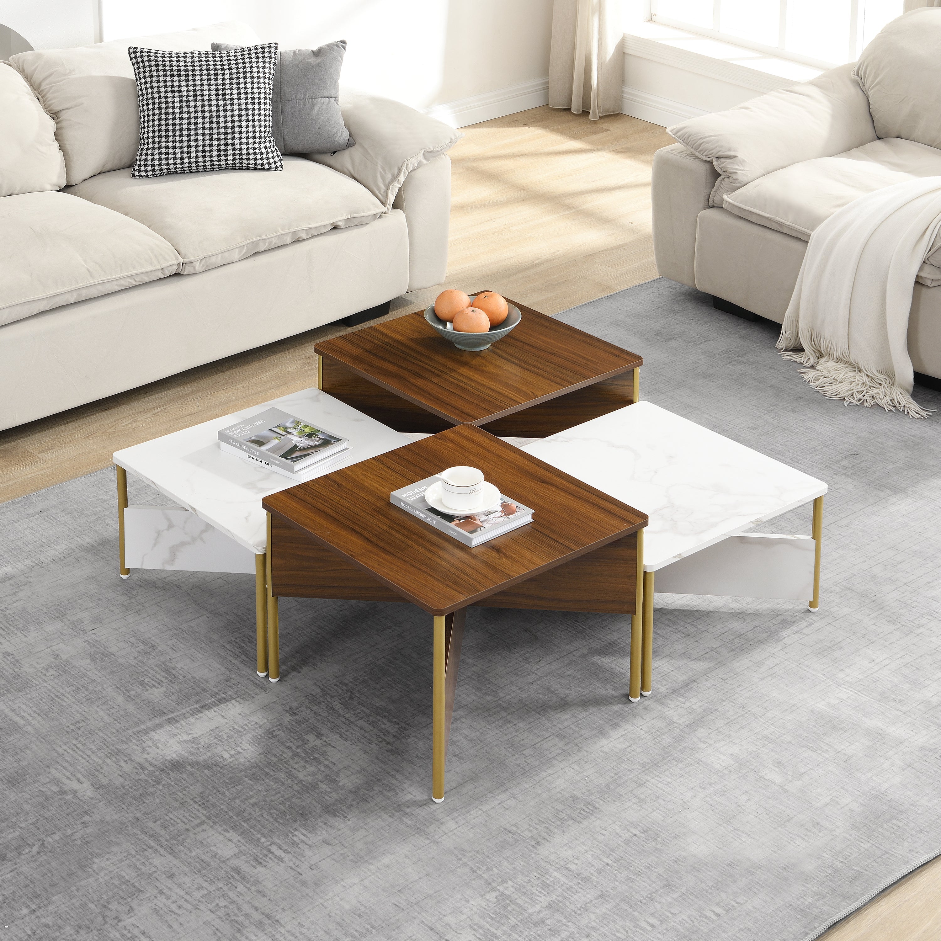 Modern Nesting Coffee Tables Set of 4