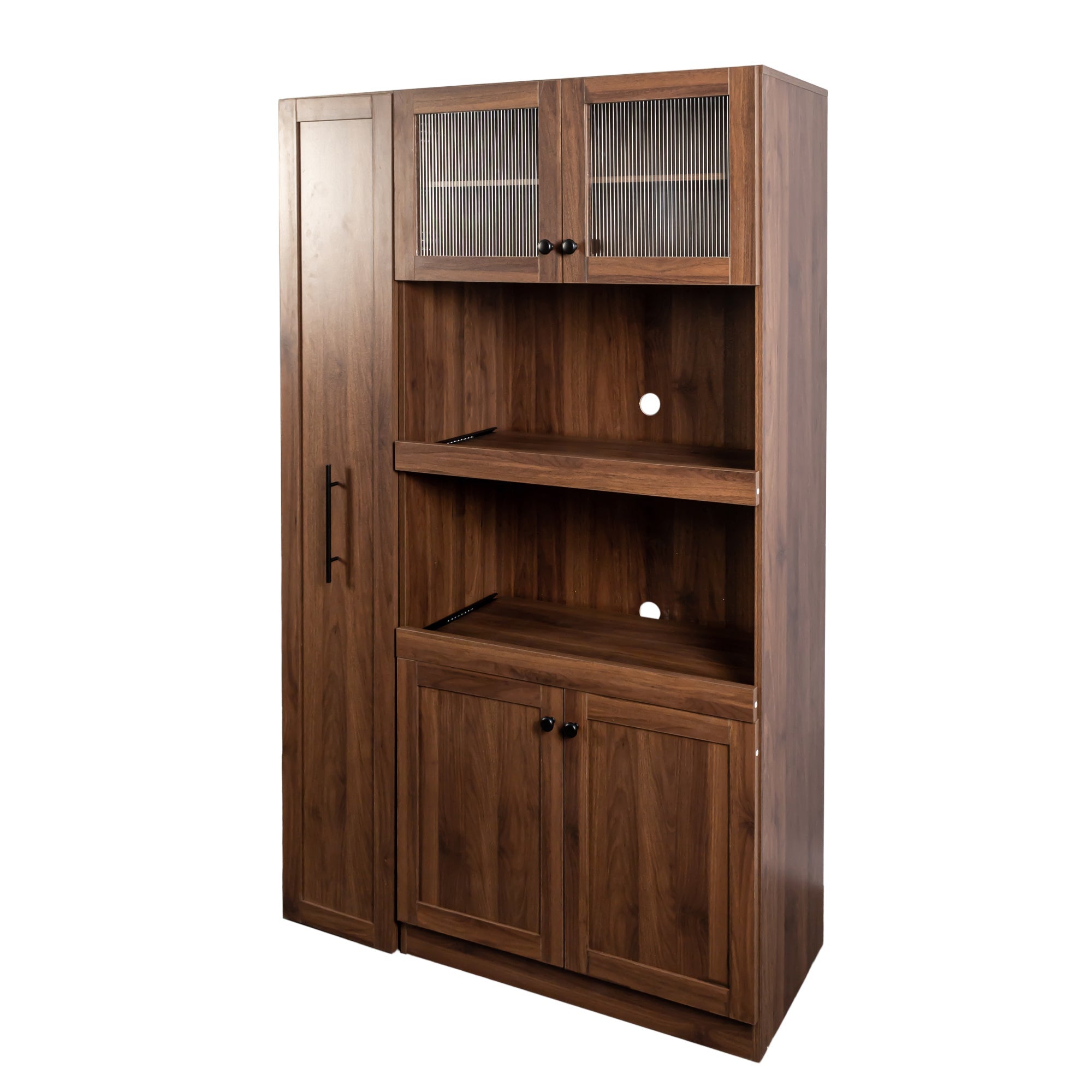 Farmhouse Pantry Organizers Cabinet with 4 Doors