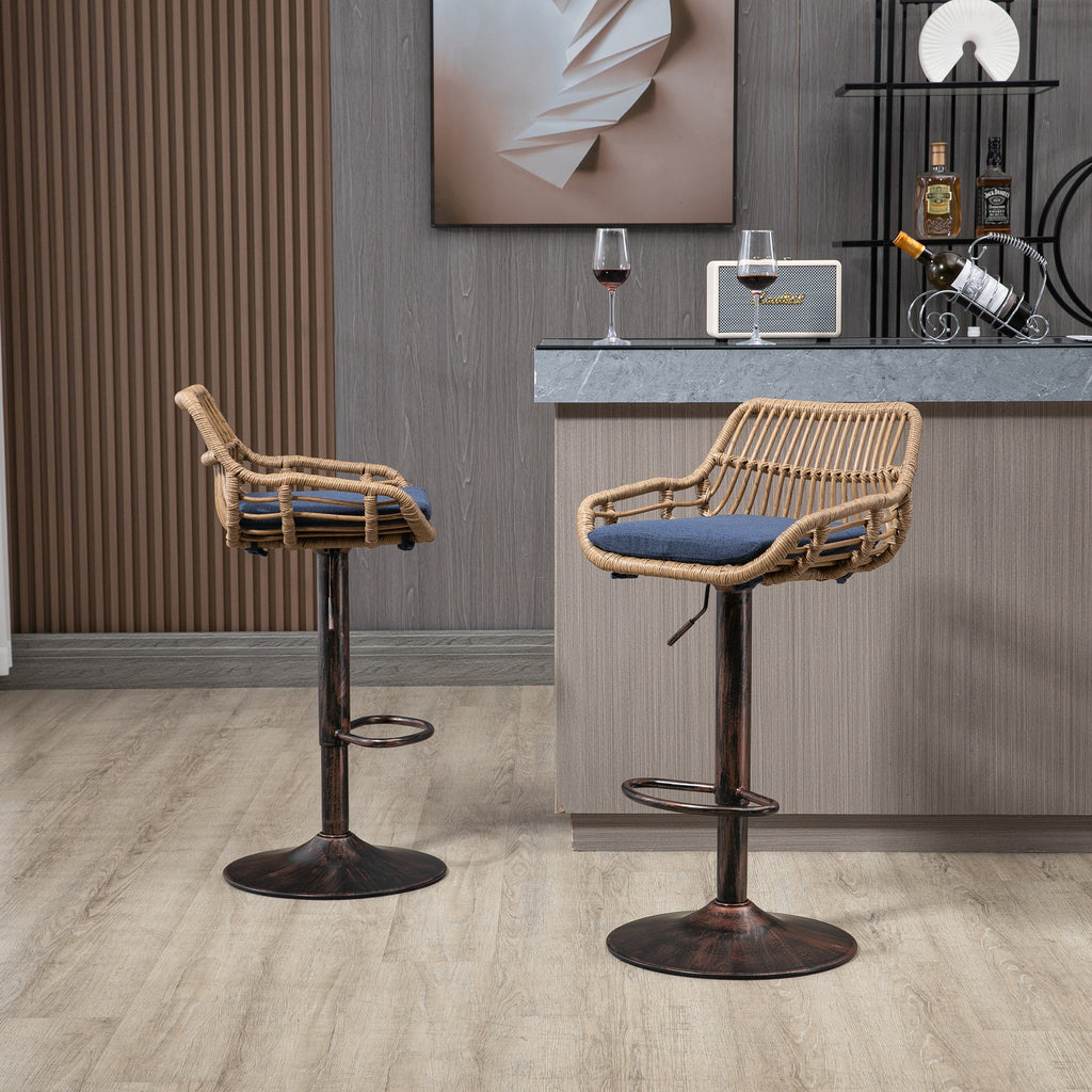 Modern Swivel Bar Stools (Set of 2)