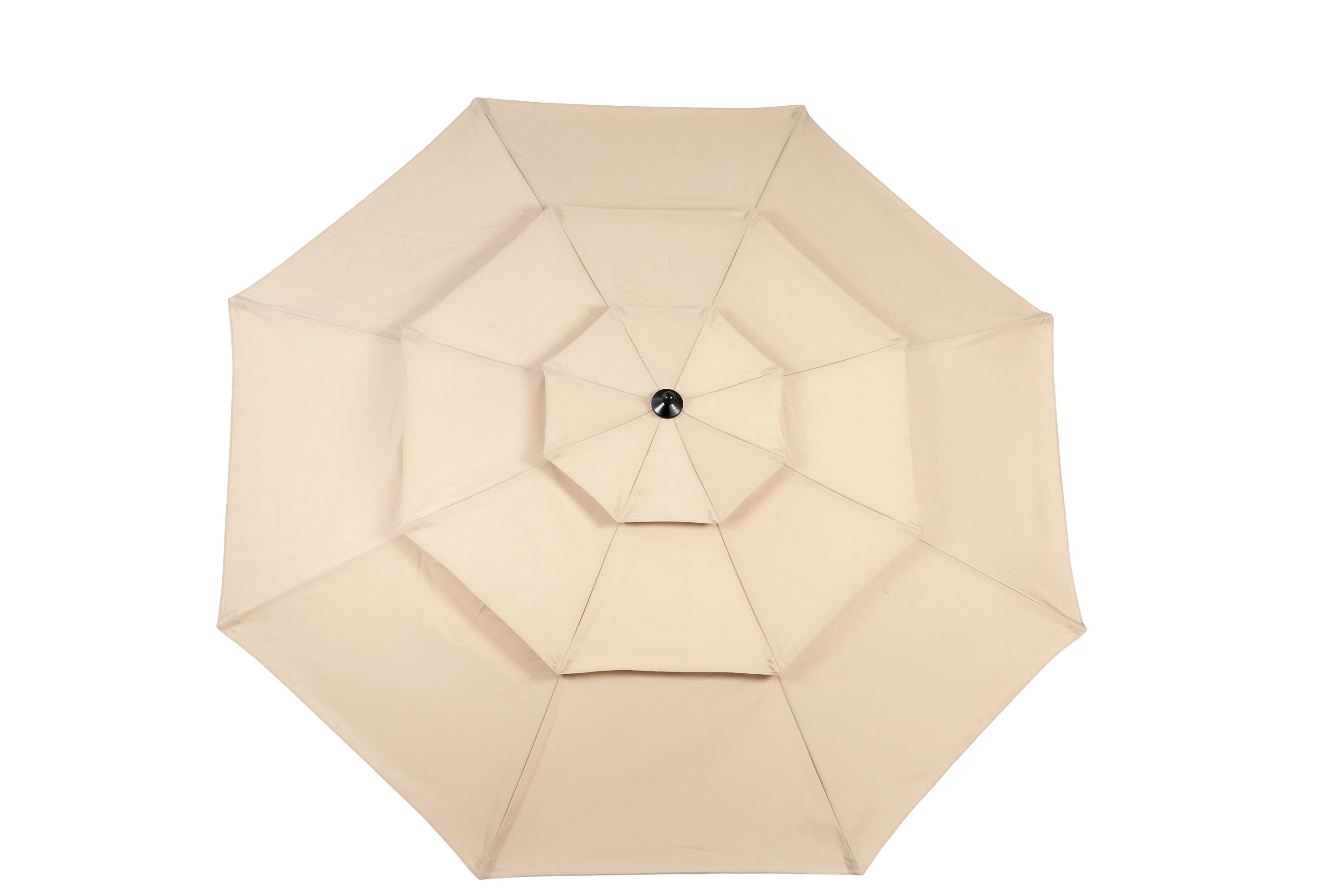 10ft 3-Tier Aluminium Patio Umbrella with Auto-Tilt (No Base)