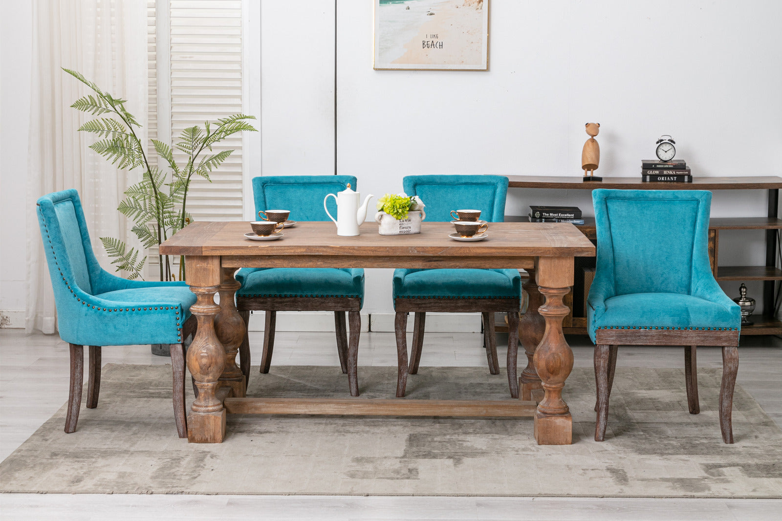 Ultra Side Thickened Fabric Dining Chair (Set of 2)