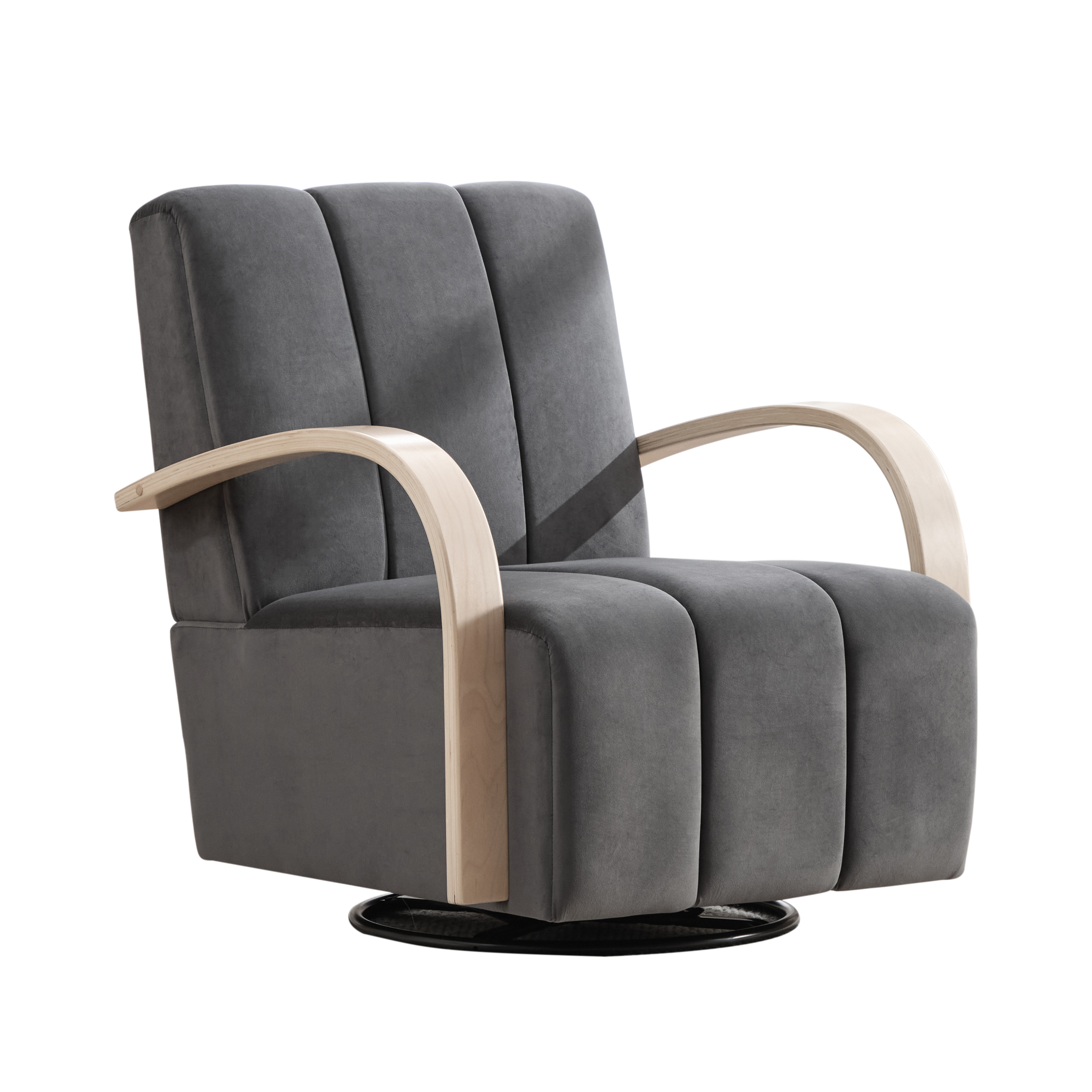 Modern Upholstered 360° Swivel Accent Chair