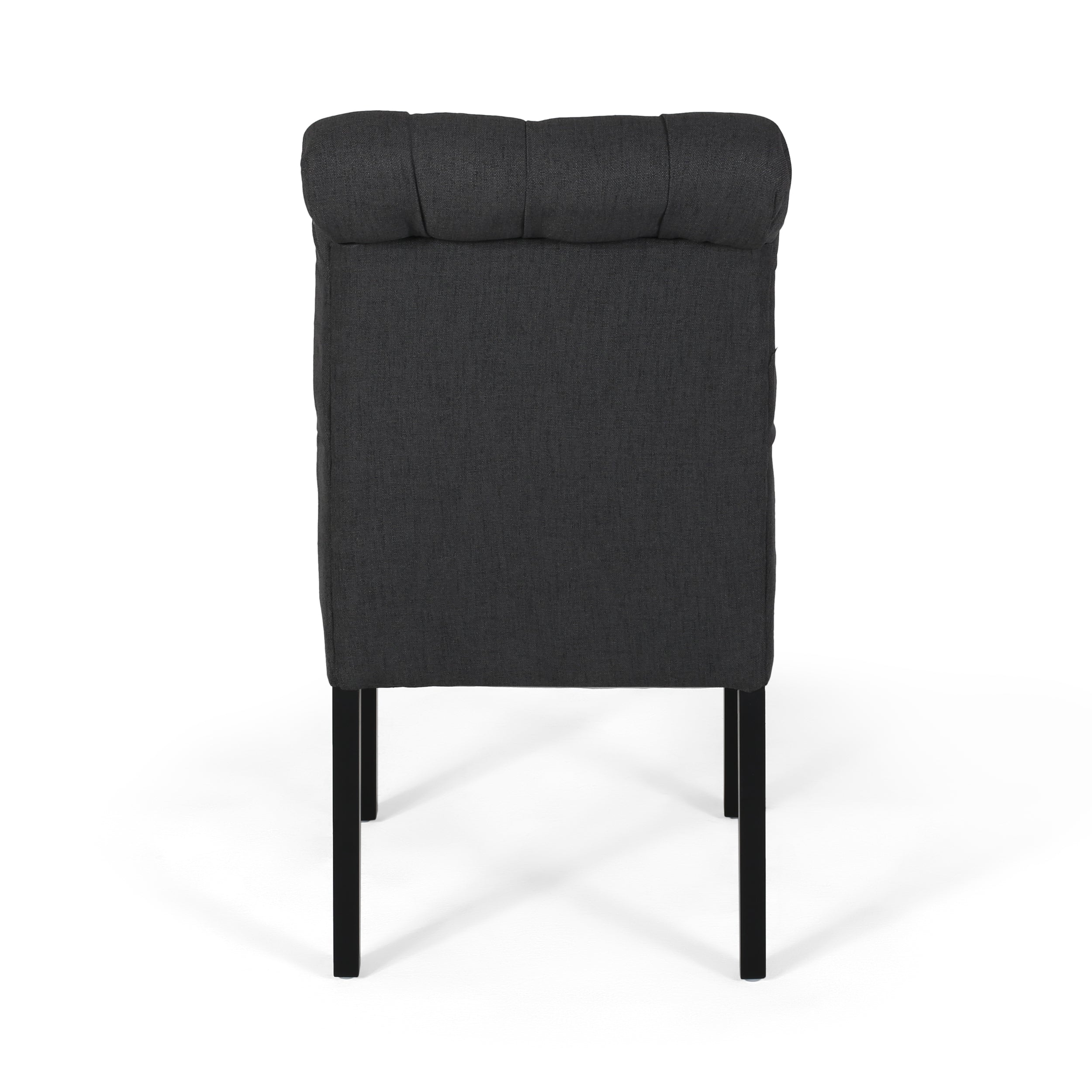 Tuft Dining Rolltop Chairs with Button Tufted Backrest (Set of 2)