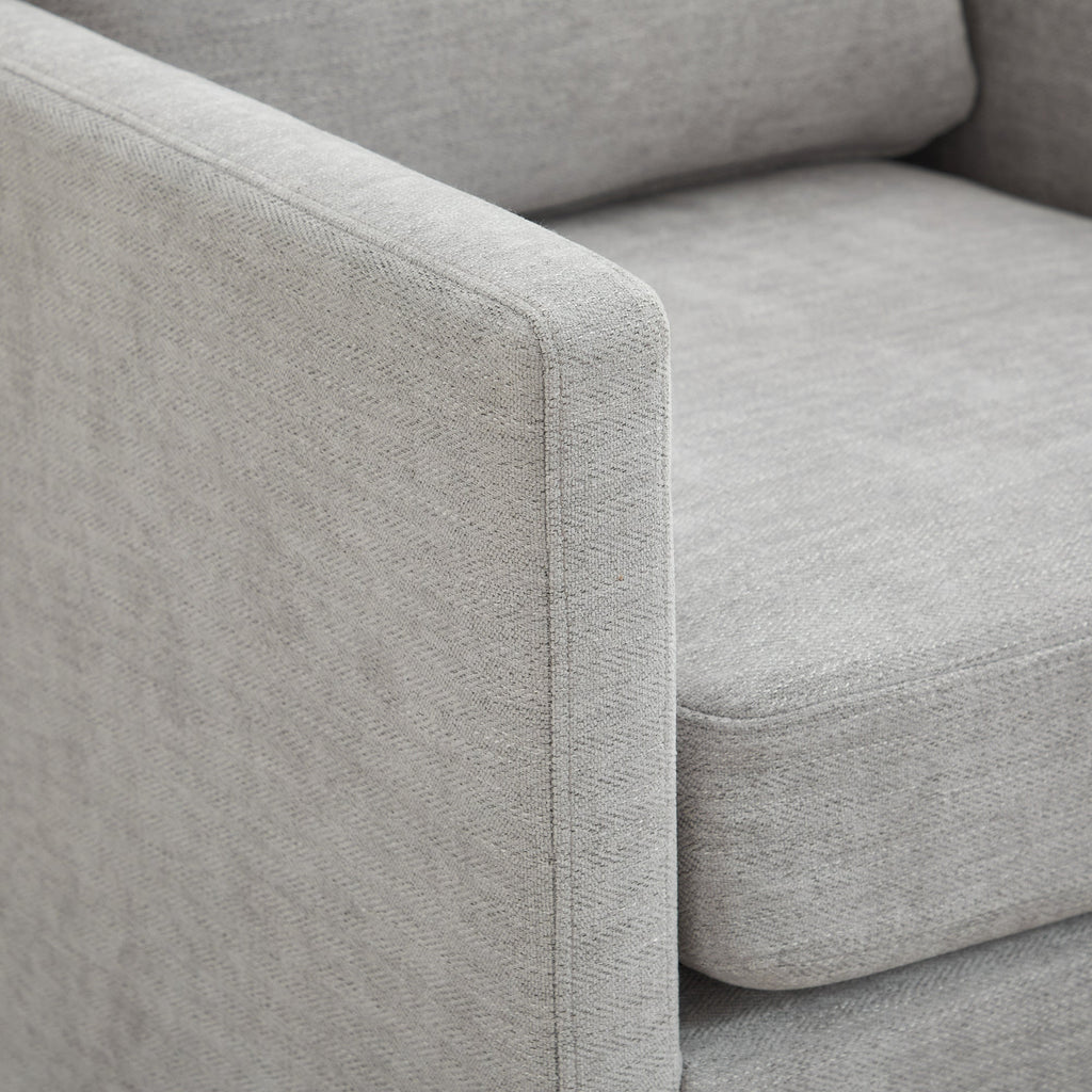Modern Square Chenille Upholstered Swivel Accent Chair