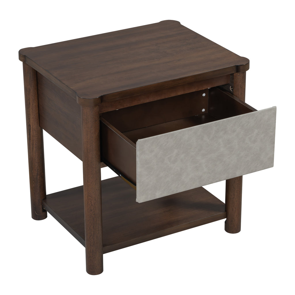 Modern Queen Bed Frame Set with 2 Nightstands
