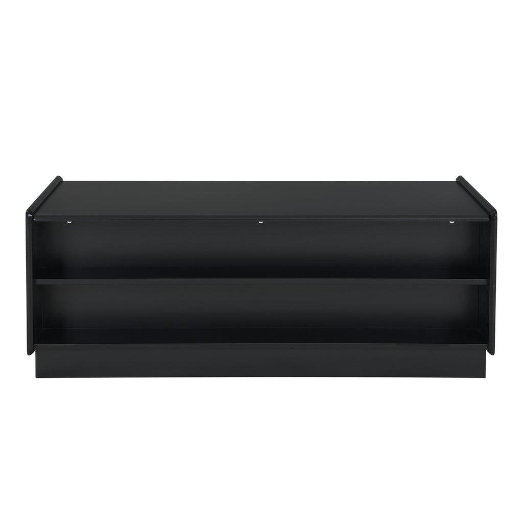 Modern 47.2' Wood Coffee Table with Fluted Style