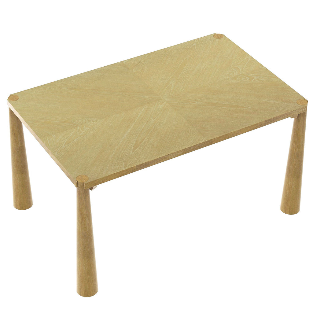 7-Piece Retro Wood Dining Table Set