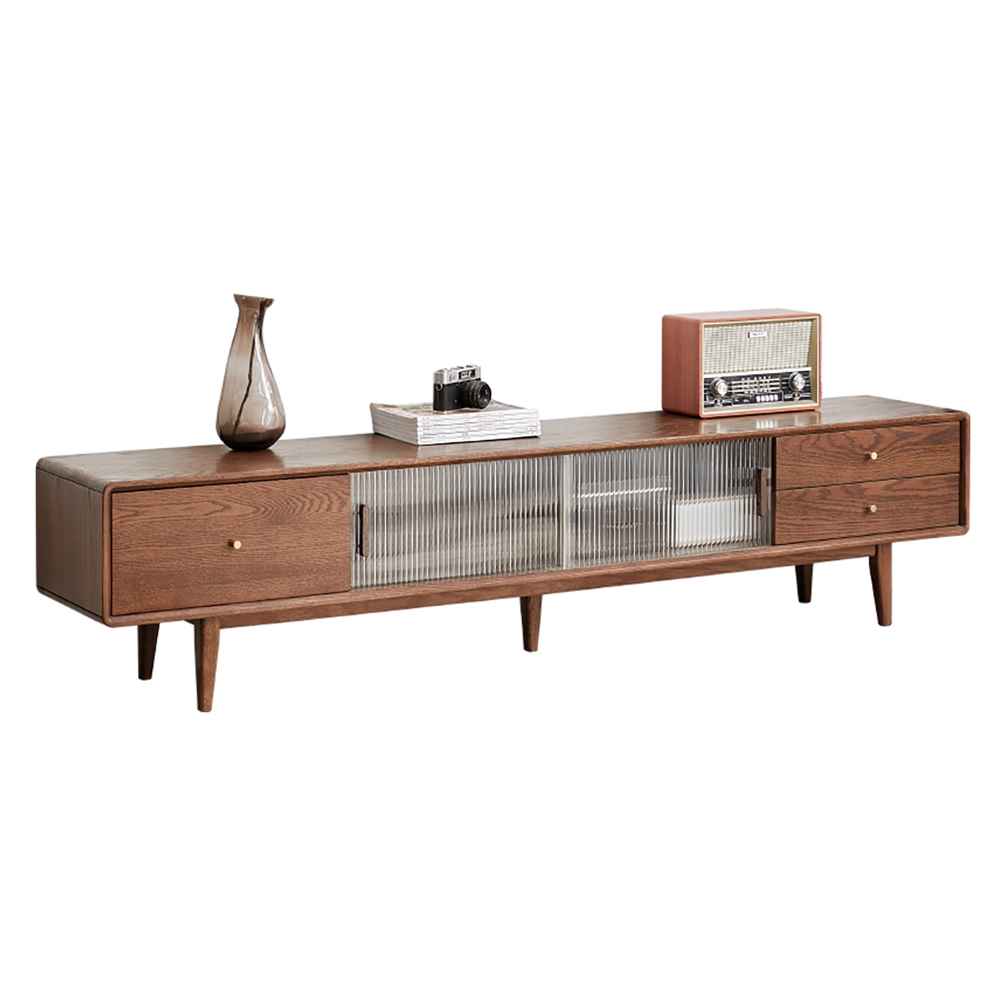 Walnut Color A Grade Oak TV Cabinet