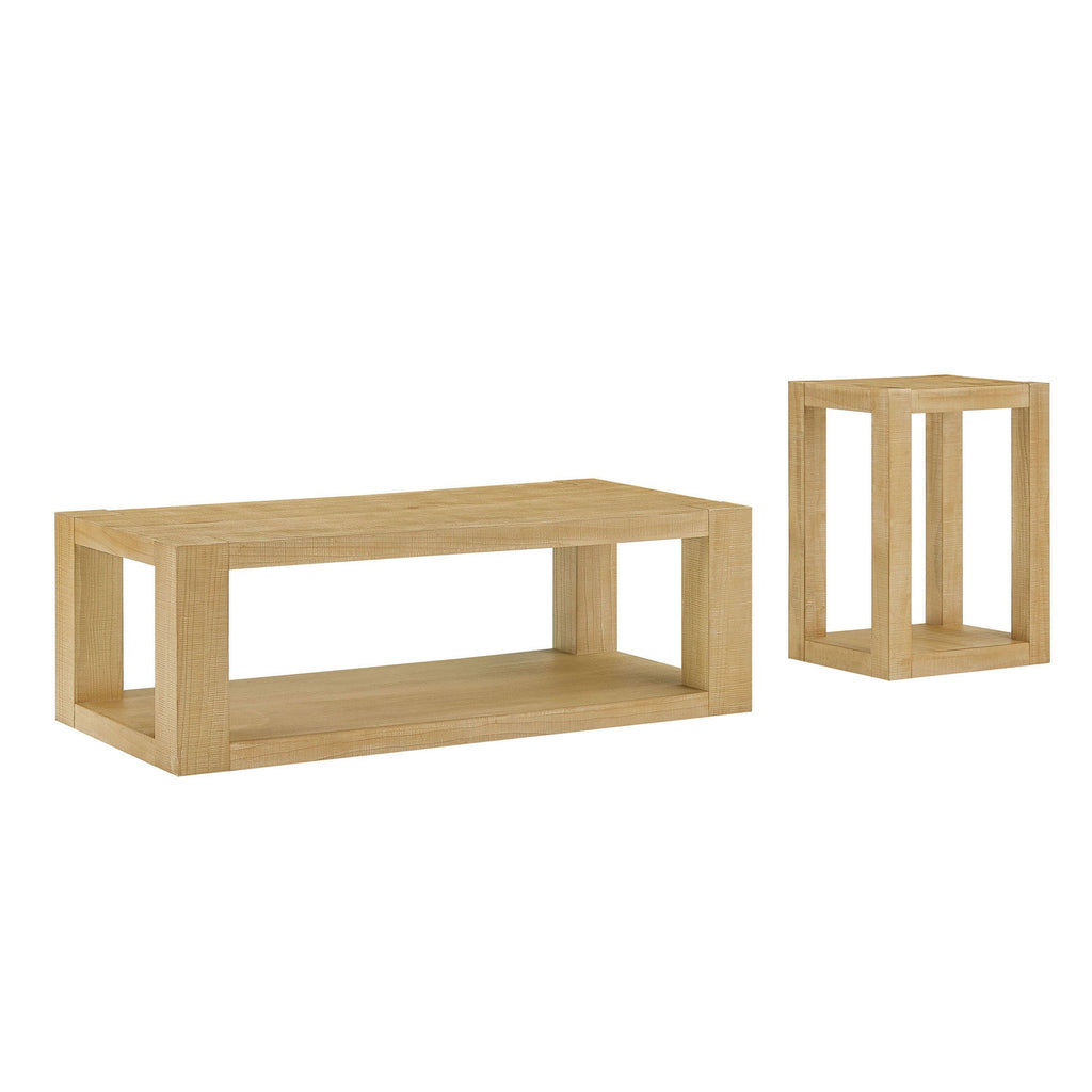 Modern 2 Tier Rectangle Coffee Table Set