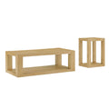 Modern 2 Tier Rectangle Coffee Table Set