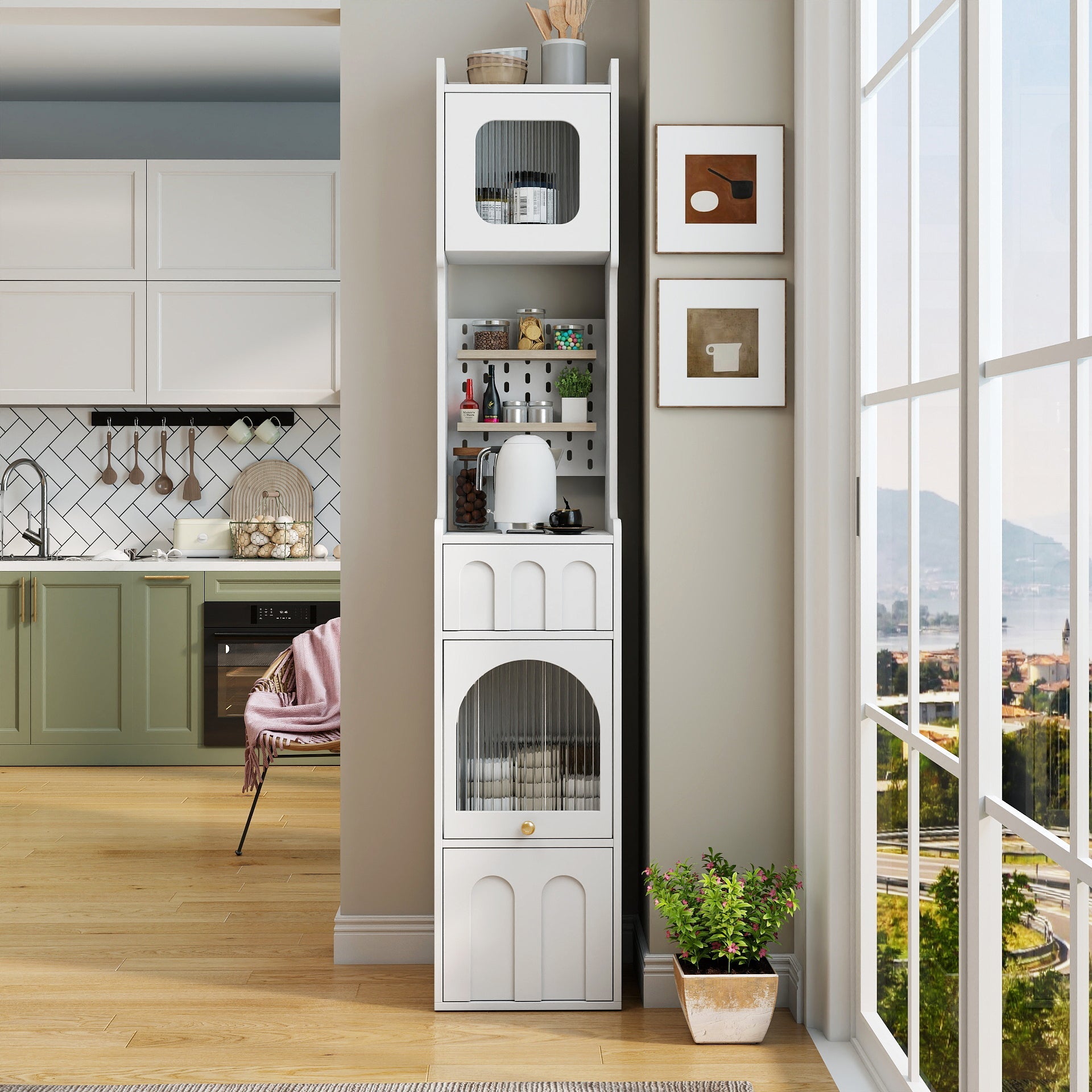 White Sideboard Storage Cabinet