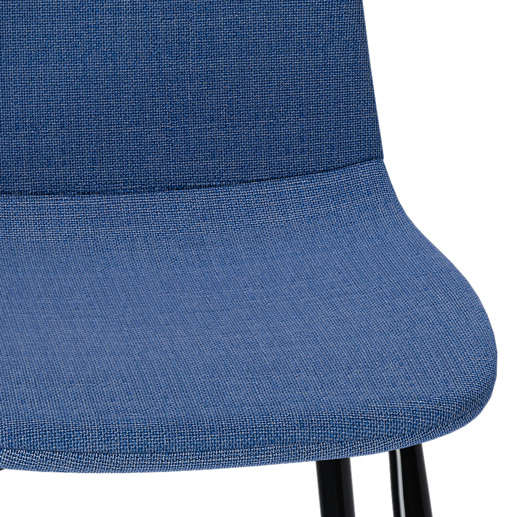 Modern Knit Fabric Dining Chairs with Iron Legs (Set of 4)