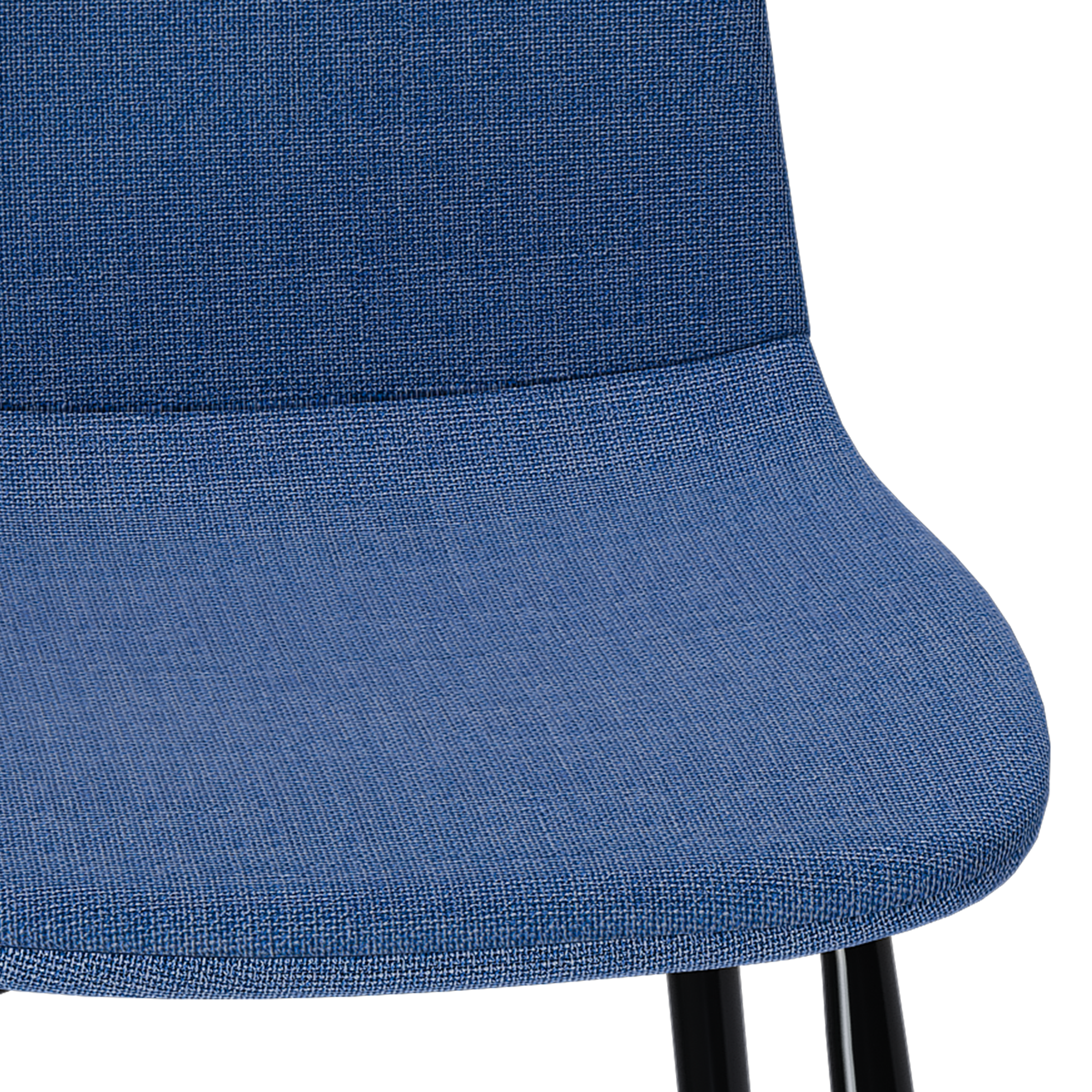 Modern Knit Fabric Dining Chairs with Iron Legs (Set of 4)