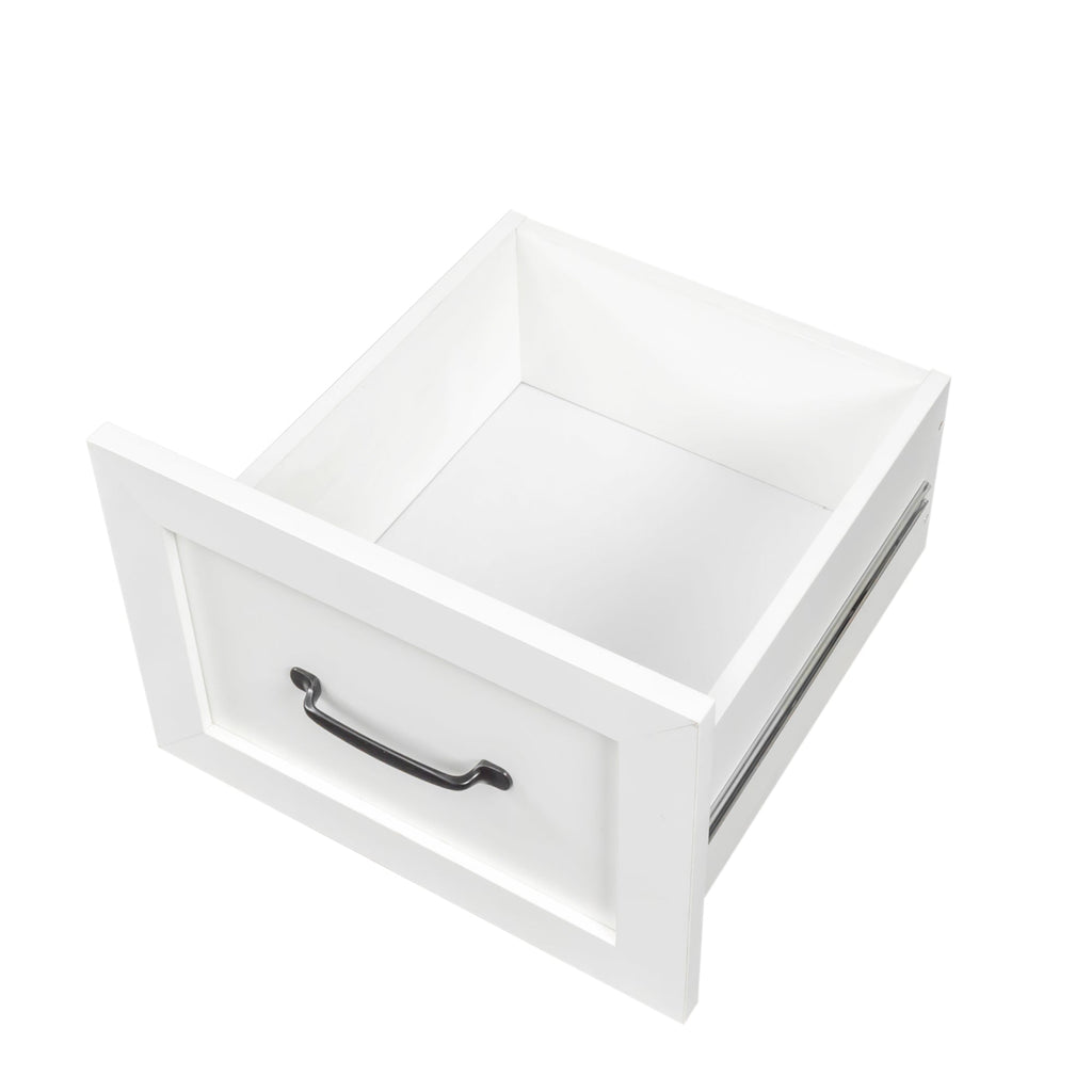 Space-Saving Home Office Computer Workstation with Storage Shelves