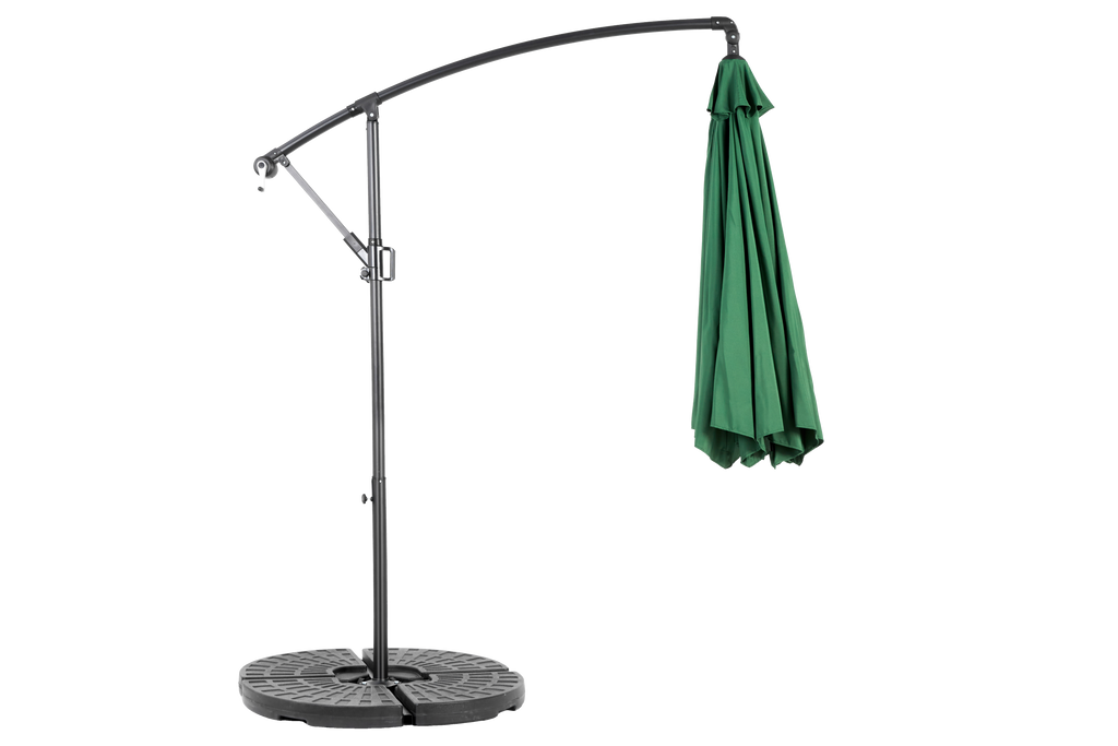 10ft Offset Patio Umbrella w/Tilt & Polyester Shade & 8 Ribs – No Base