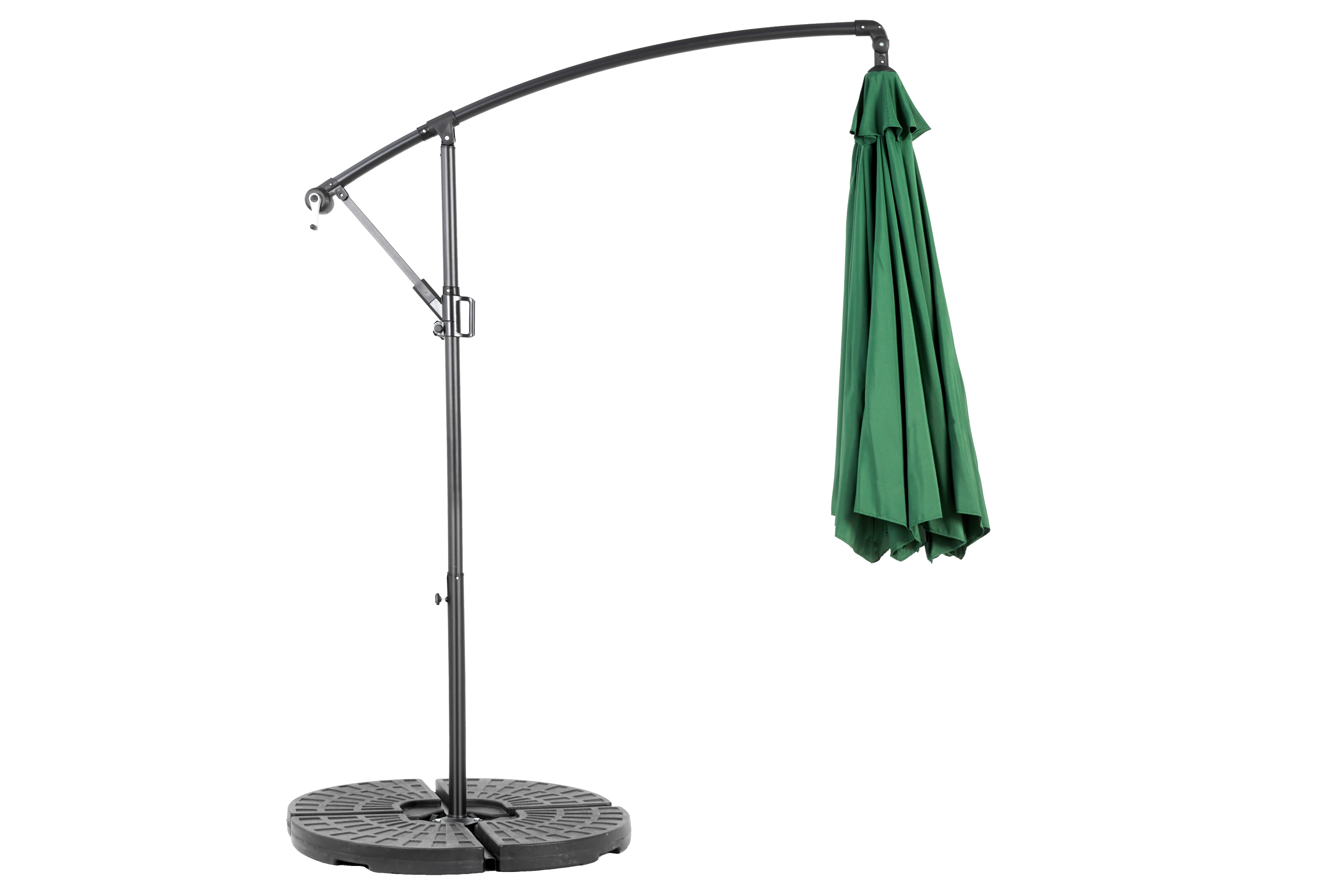10ft Offset Patio Umbrella w/Tilt & Polyester Shade & 8 Ribs – No Base