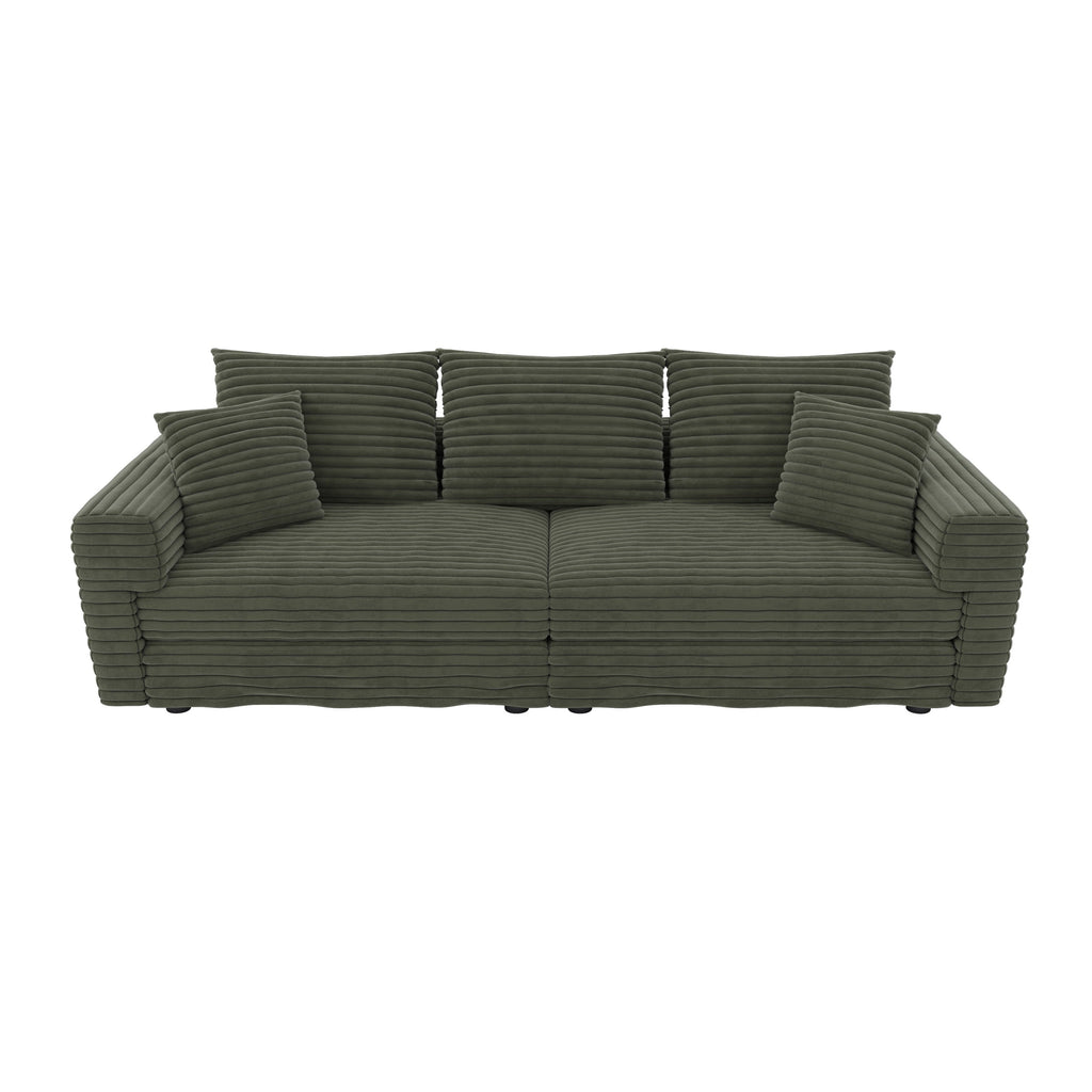 82.7' Modern Comfy Cloud Couch Sofa with Soft Pillows + Ottomans Option