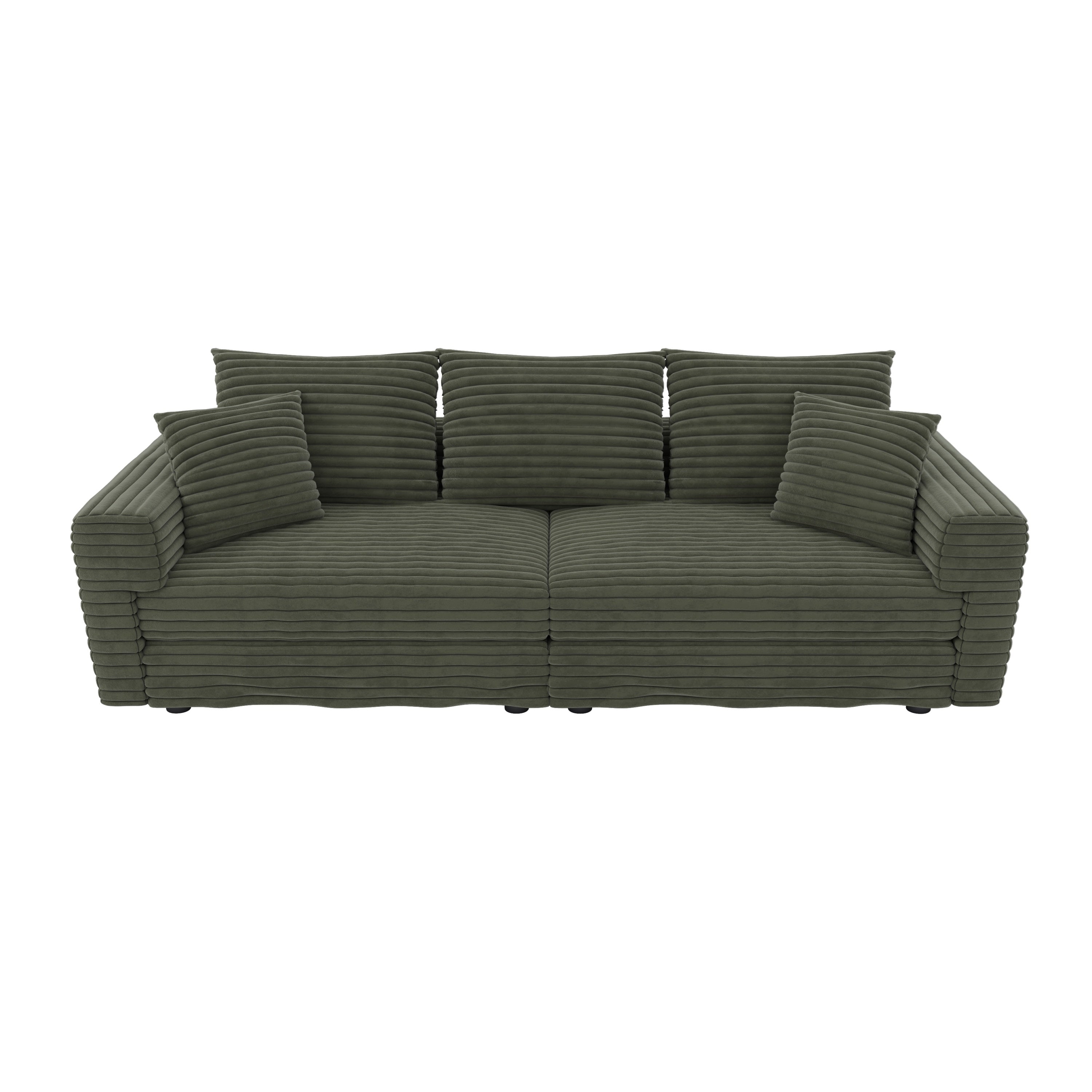 82.7' Modern Comfy Cloud Couch Sofa with Soft Pillows + Ottomans Option