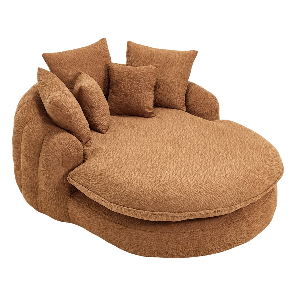 Oversized Oval Upholstered Bean Bag Sofa