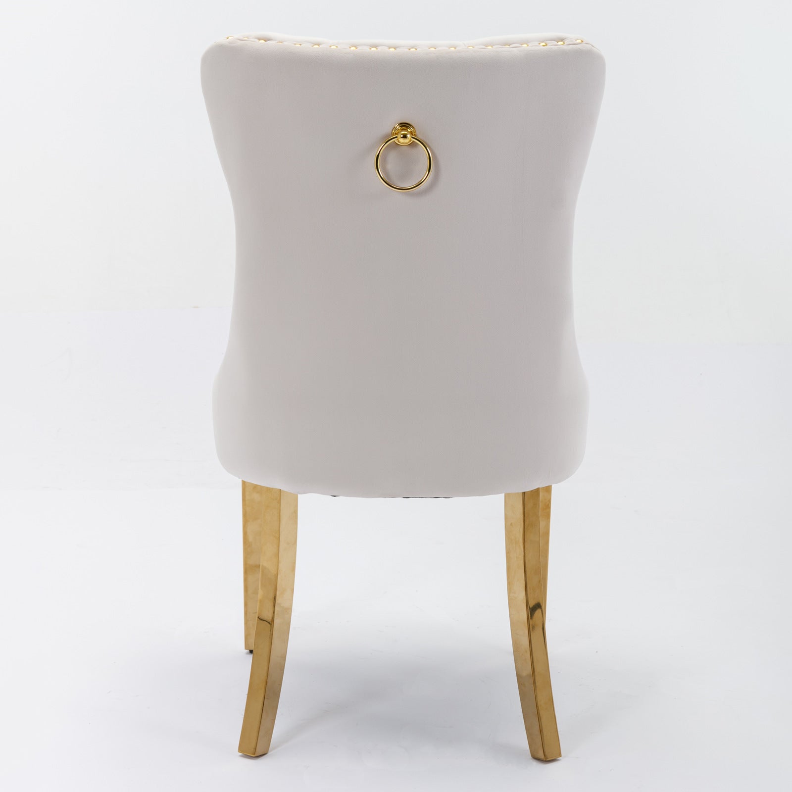 Modern High-end Tufted Solid Wood Velvet Dining Chairs (Set of 2)