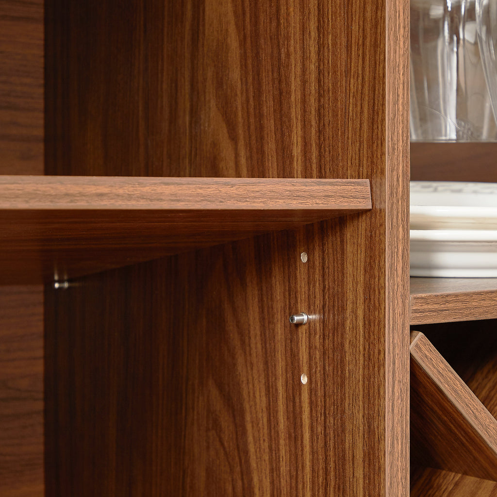 58' Wavy Curve Sideboard-Multifunctional Cabinet with Wine Storage
