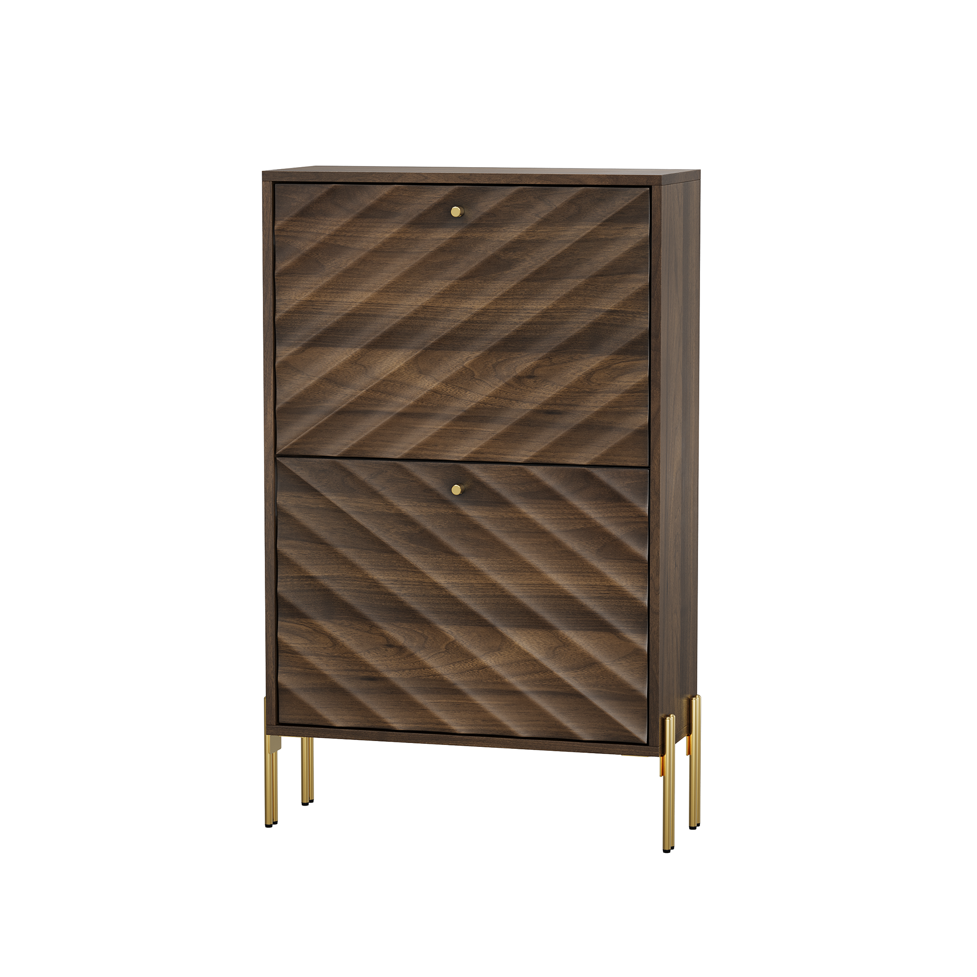 23.6 Inch Mid-century Modern Freestanding Shoe Cabinet