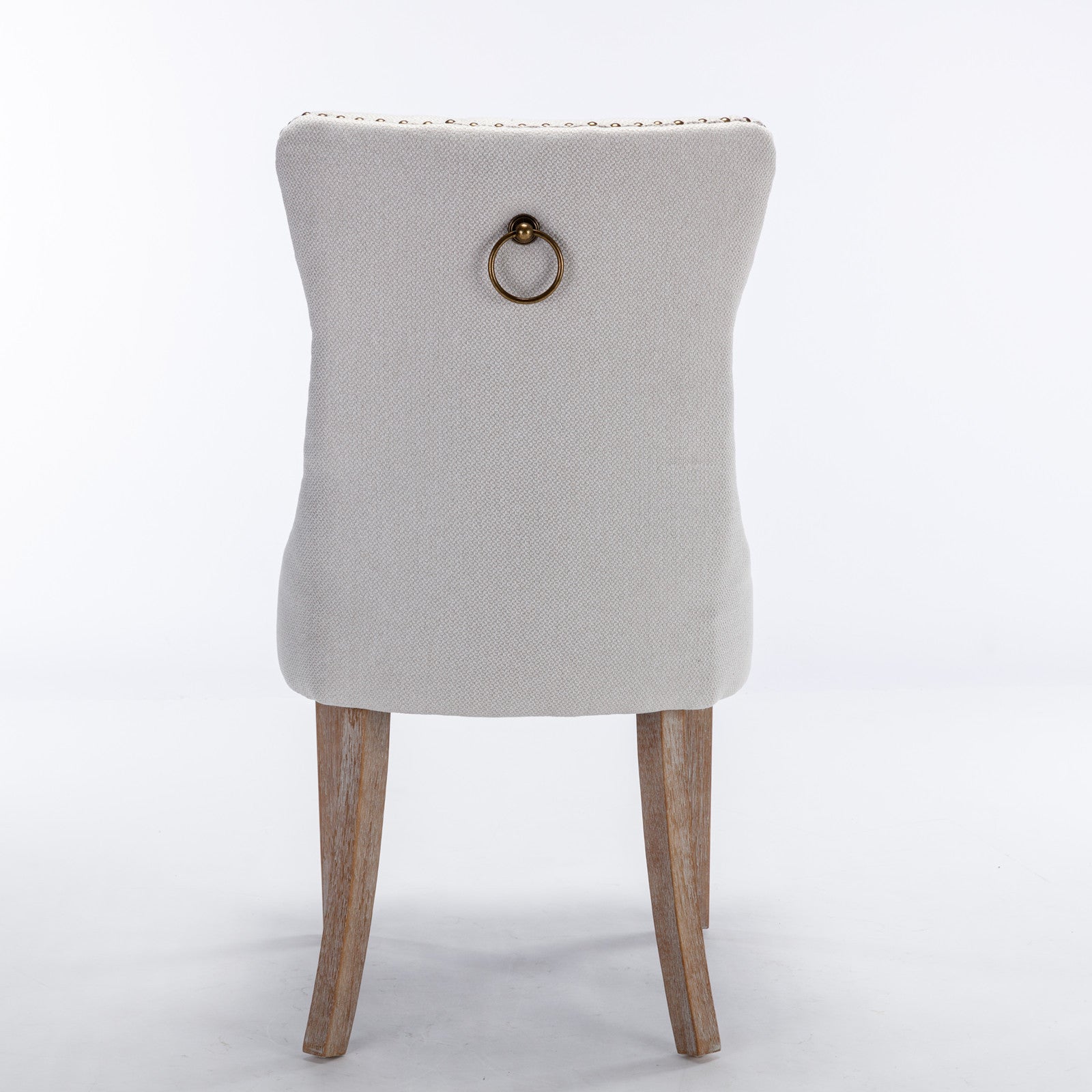 Linen Contemporary Tufted Flax Upholstered Dining Chairs (Set of 2)