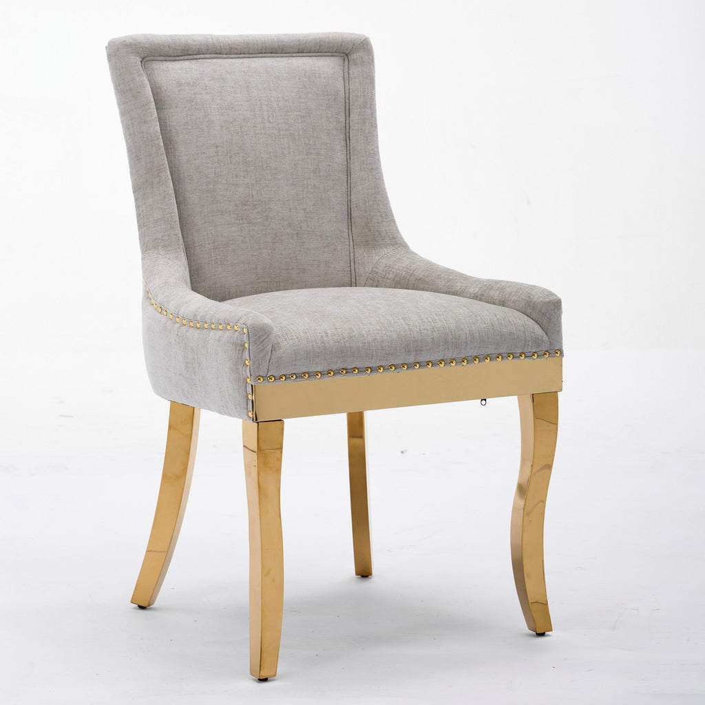 Modern Style Chenille Dining Chairs (Set of 2)