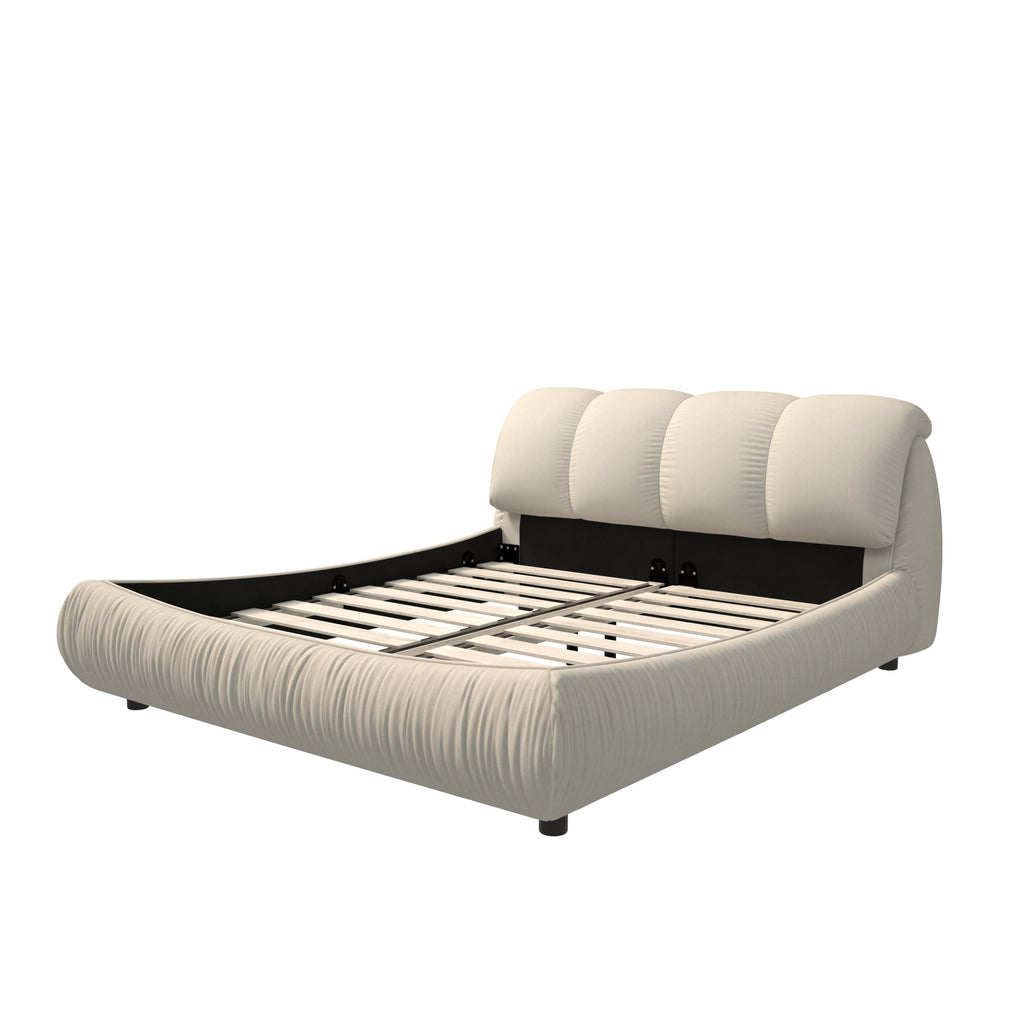 Queen Size Luxury Upholstered Platform Bed