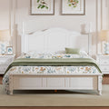 Queen Retro Style Size Wood Platform Bed Fram