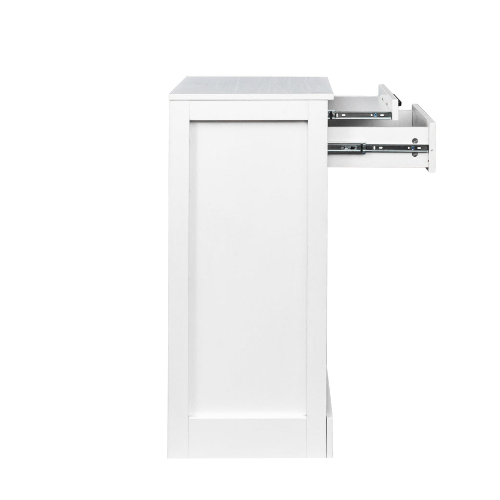 White Modular Wine Buffet Cabinet